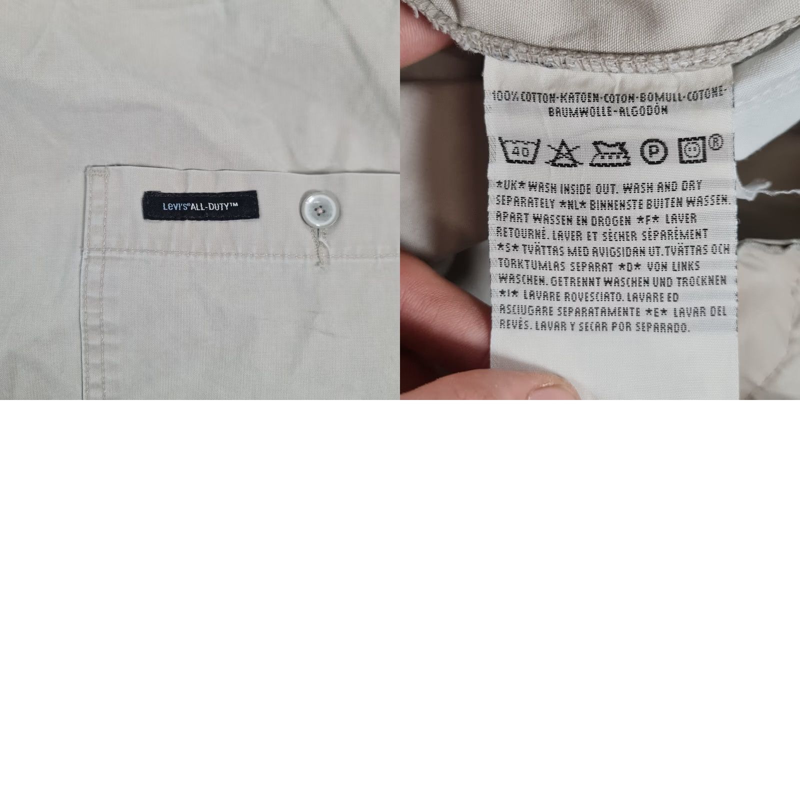 Levi's VINTAGE Levi's Men Chino Trousers Beige W36 L31 Regular Cotton 100% Logo Pockets Workwear Denim Trousers Mens Size US 36 / EU 52 - 9 Thumbnail
