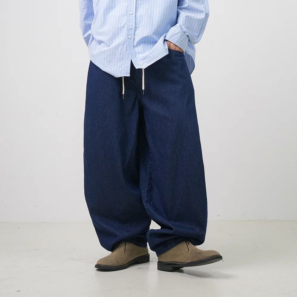 Yohji Yamamoto Laru Denim Indigo Fatigue Wide Balloon Pants Size US 40 / EU 56 - 7 Thumbnail