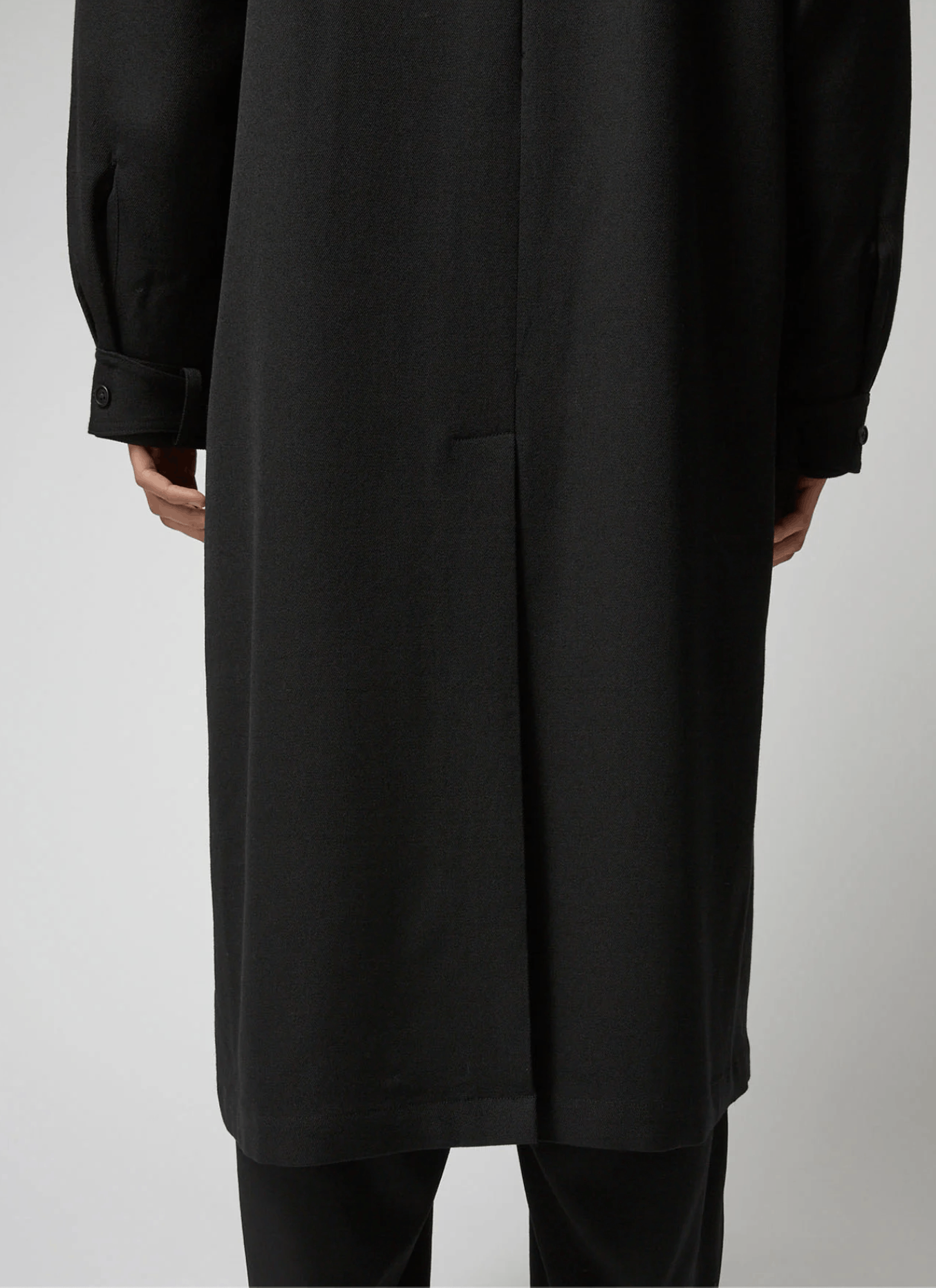 Yohji Yamamoto Yohji Yamamoto Pour Homme - ARMY GABARDINE HEM CUFFS COAT Size US S / EU 44-46 / 1 - 8 Thumbnail