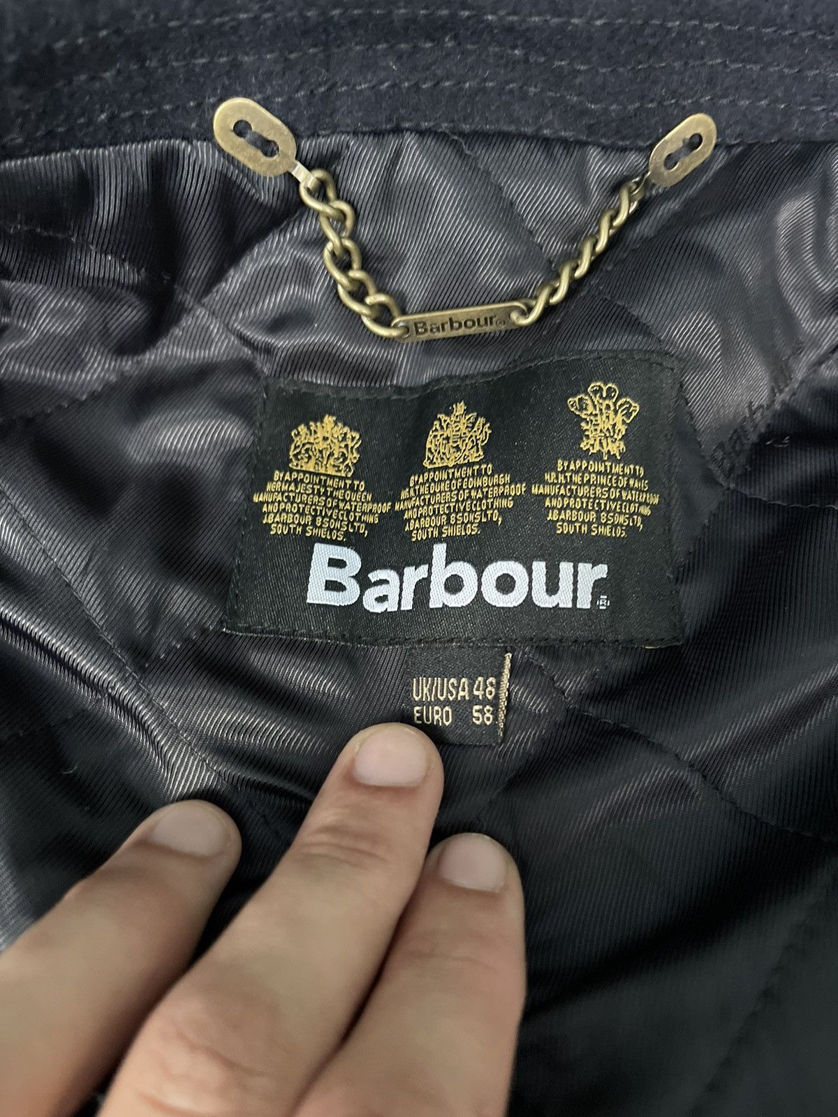 Barbour × Designer Barbour double breasted wool coat jacket Size US XL / EU 56 / 4 - 6 Thumbnail