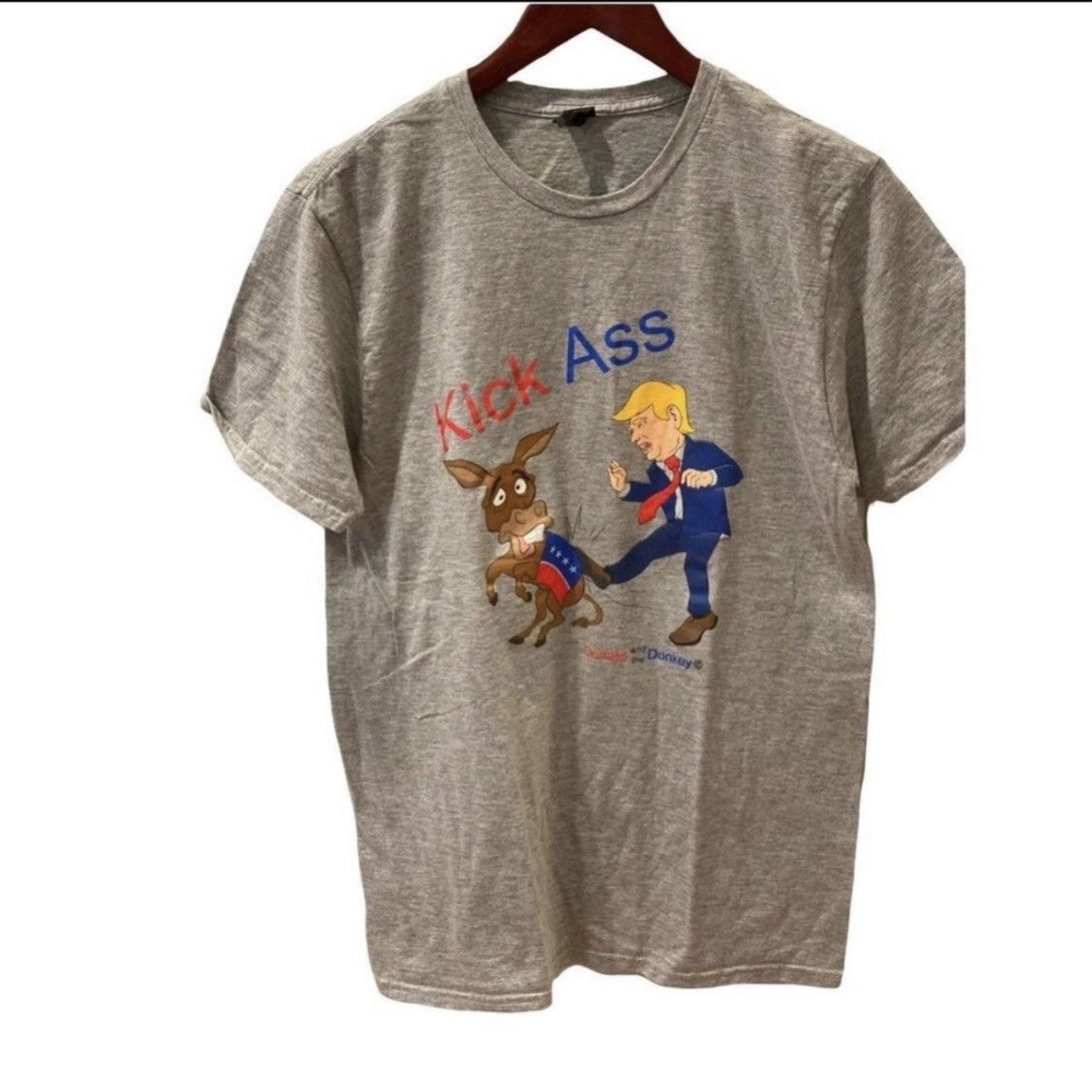 Hanes President Trump Funny Election TShirt Gray M Size US M / EU 48-50 / 2 - 1 Thumbnail