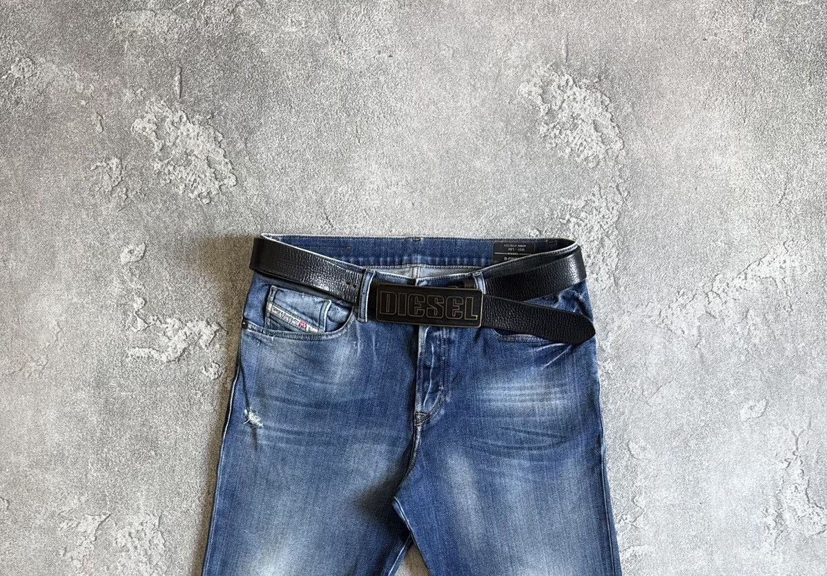 Diesel Diesel 90s retro vintage leather big logo belt avantgarde Size ONE SIZE - 1 Thumbnail