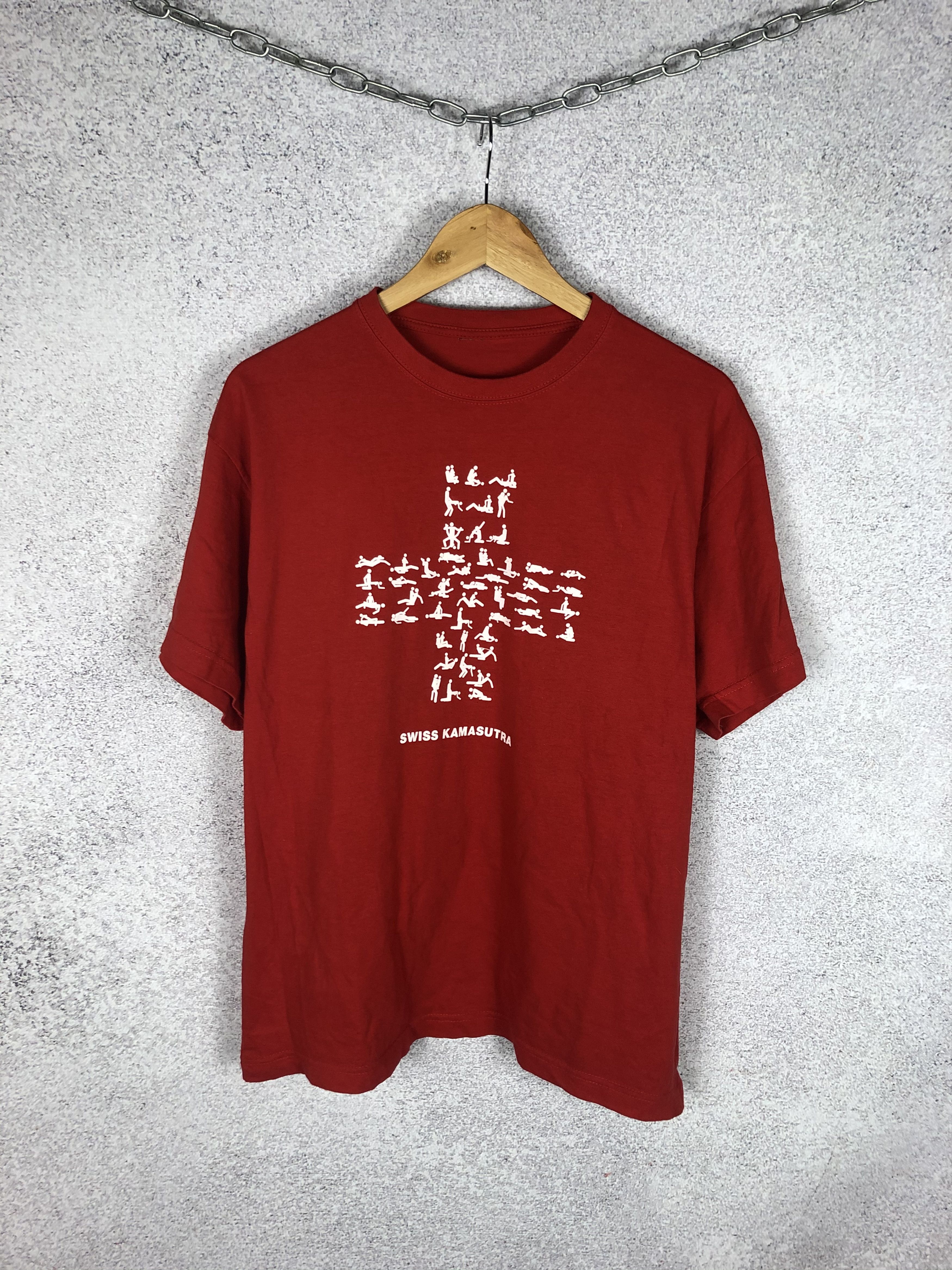 Vintage Vintage Y2K Humor Swiss Kamasutra T-Shirt Sex Tee Size US XL / EU 56 / 4 - 1 Thumbnail
