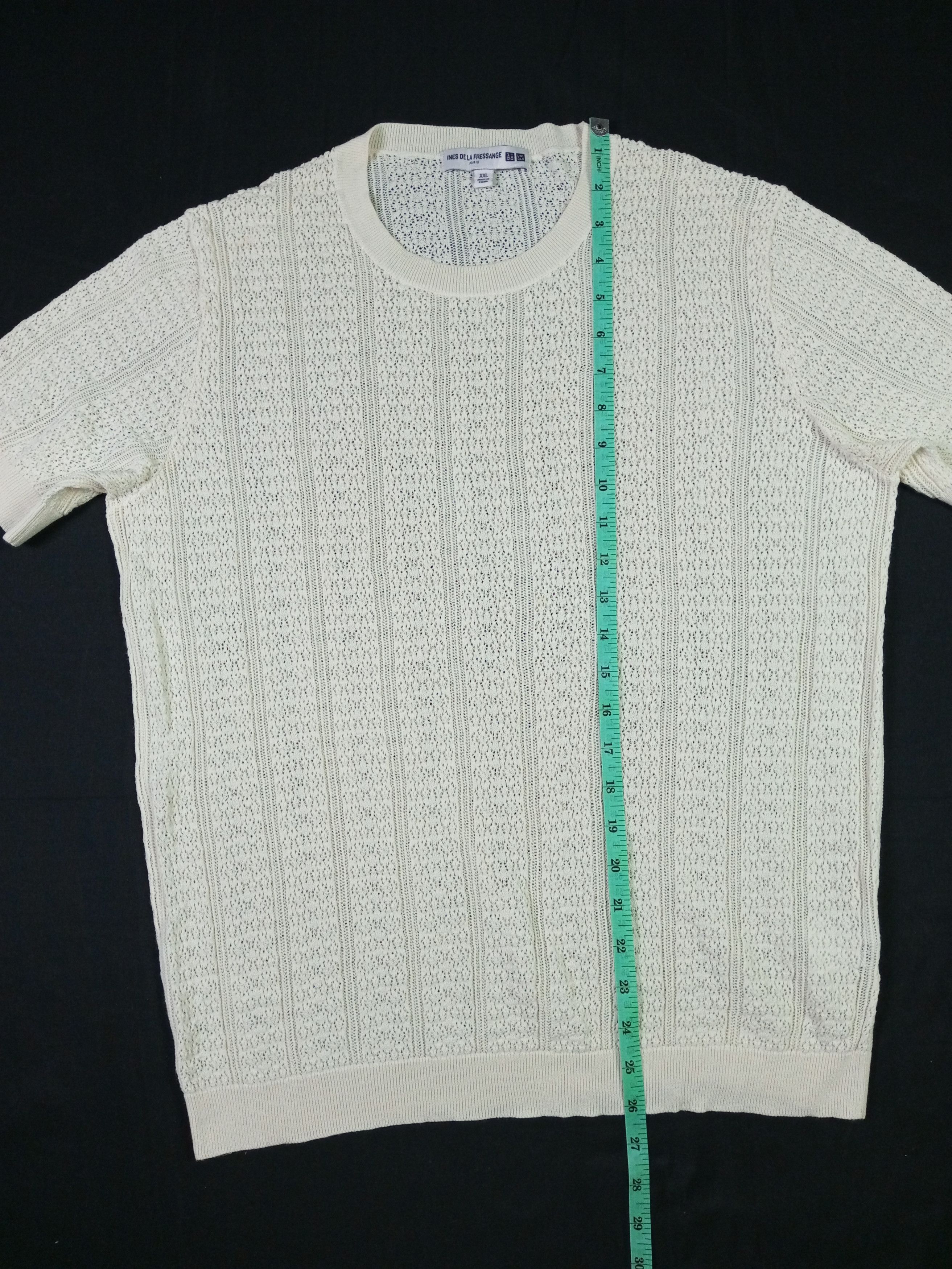 Designer × Japanese Brand × Uniqlo Uniqlo X Ines De La Fressange Mesh T Shirt Size US XXL / EU 58 / 5 - 7 Thumbnail