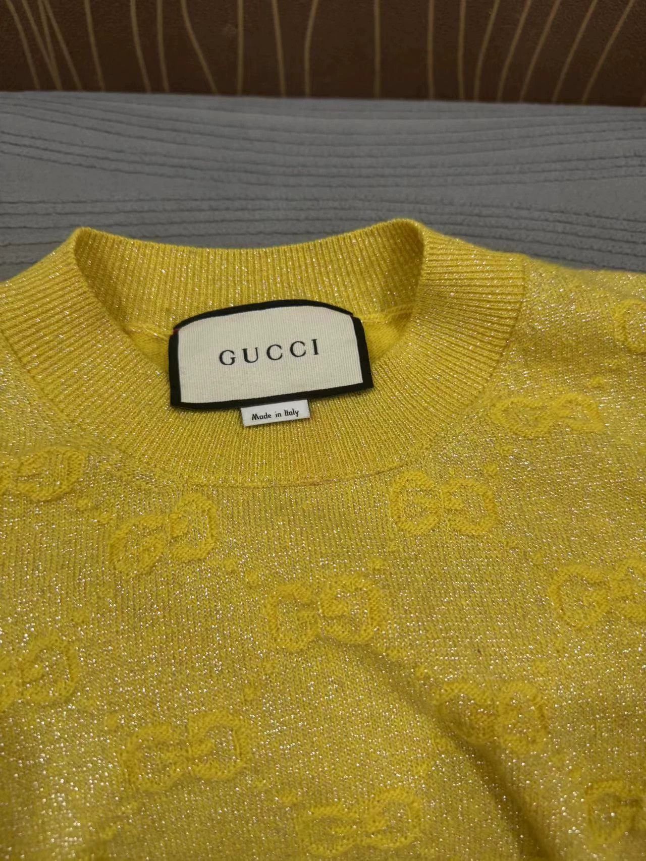 Gucci Gucci GG Monogram Wool Knit Short Sleeve 99%New Size XS / US 0-2 / IT 36-38 - 2 Thumbnail