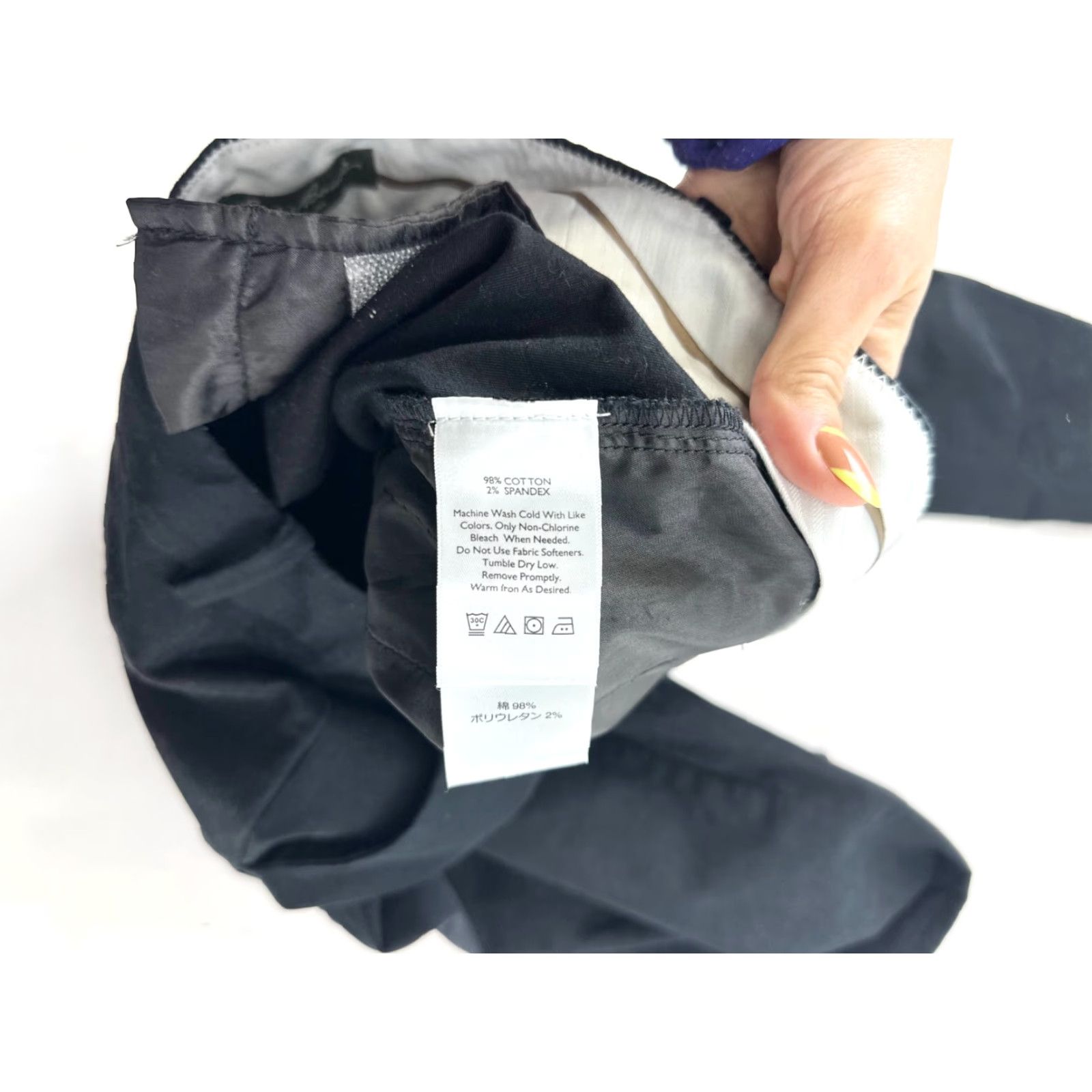 Eddie Bauer Eddie Bauer Pants Womens 6 Black Chino Stretch Mid Rise Straight Leg Regular Size Type Pants Women Black Casual Seasonal Pockets Machine Washable Size 28" / US 6 / IT 42 - 4 Thumbnail