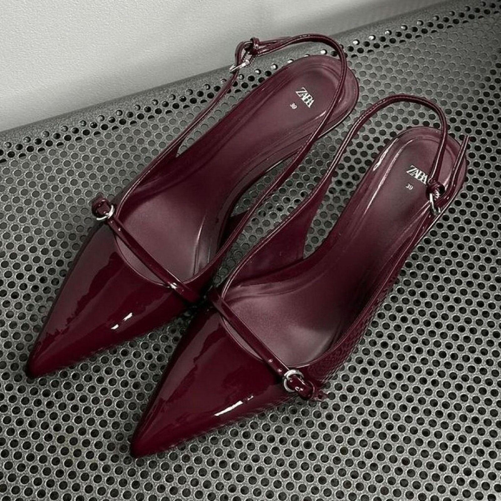 Zara ZARA VIRAL CHERRY RED FALL SLINGBACKS LAST ONE!!! Size US 7.5 / IT 37.5 - 13 Thumbnail