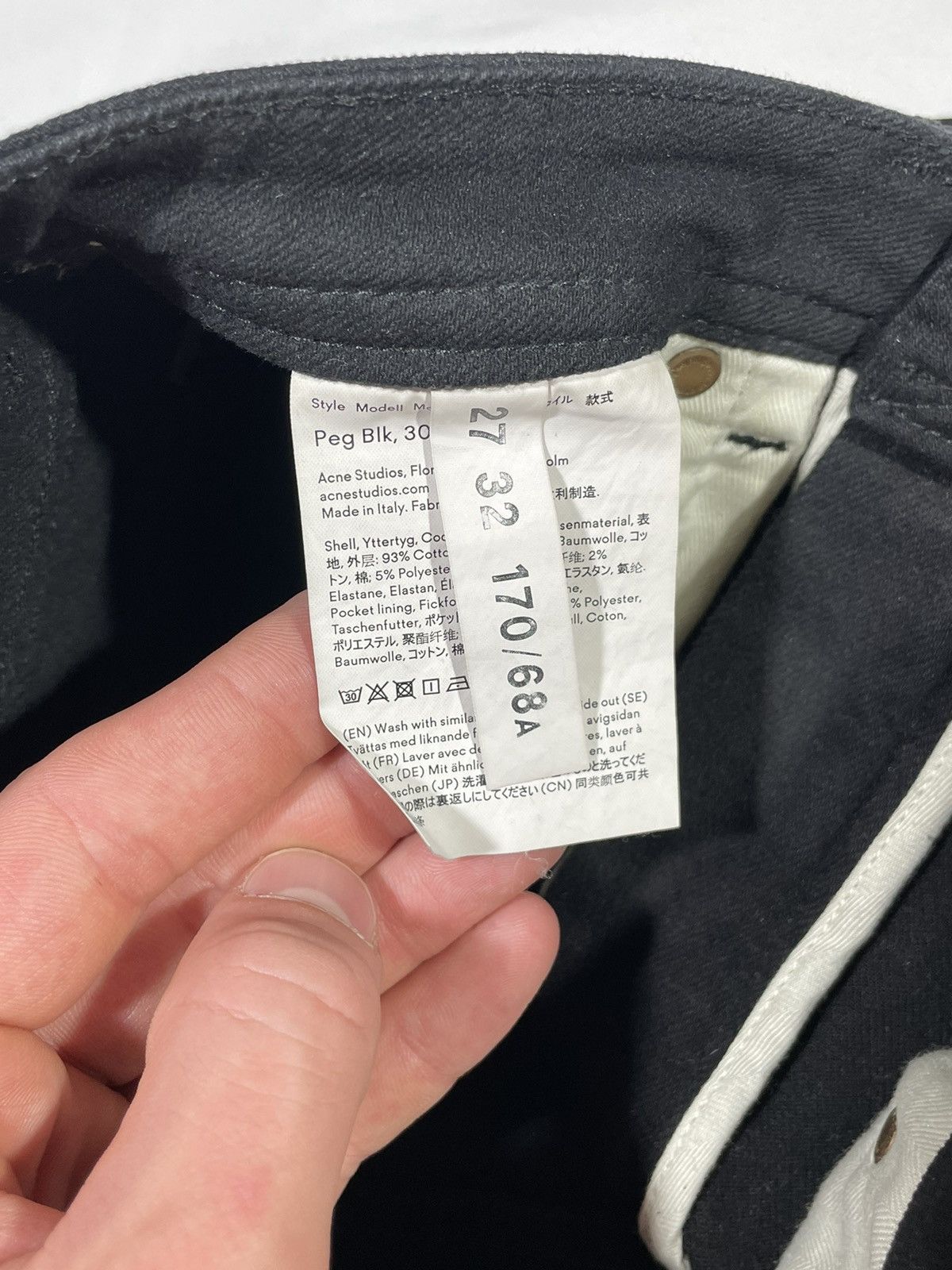 Acne Studios Acne Studios Peg Blk jeans Size 27" / US 4 / IT 40 - 7 Thumbnail