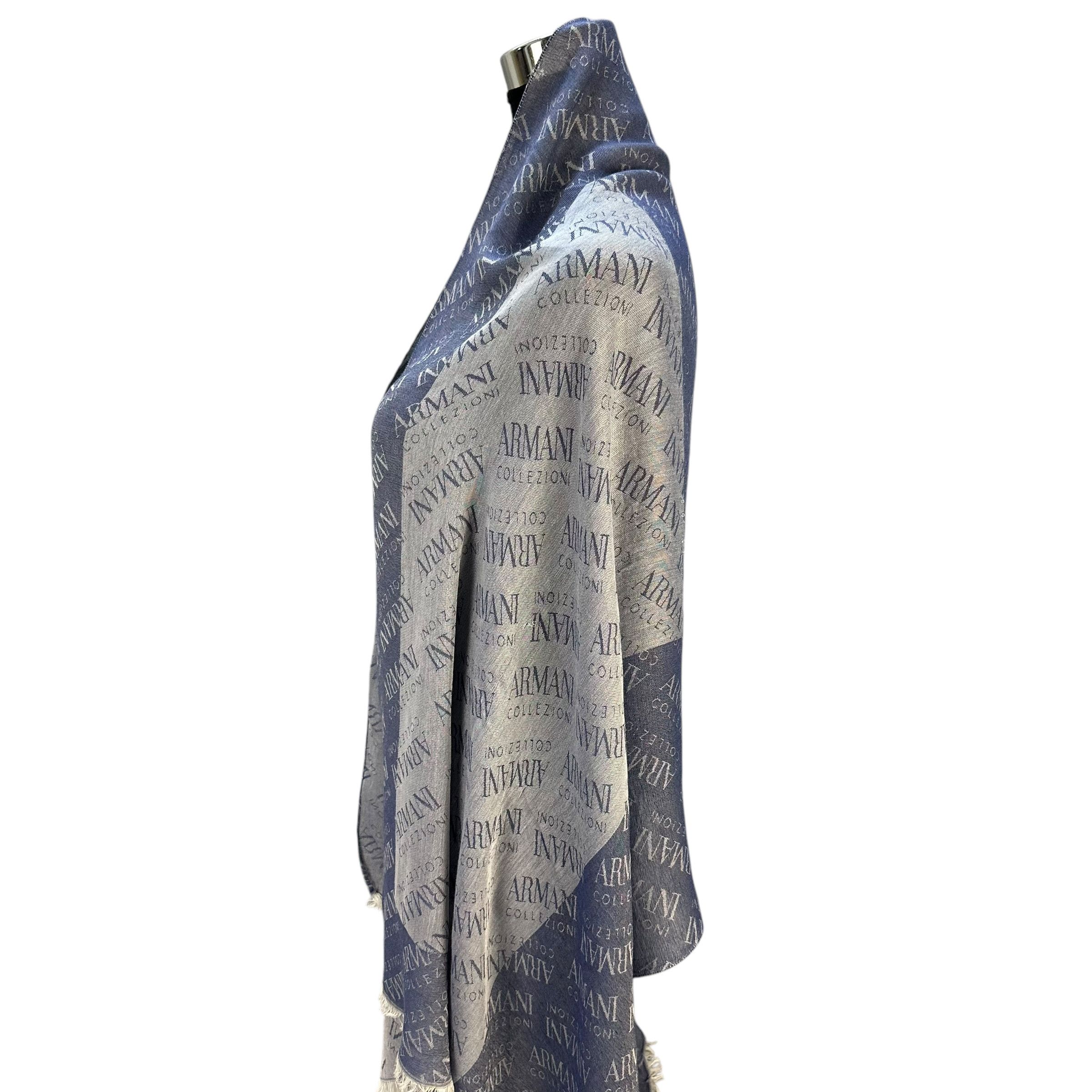 Armani Collezioni ARMANI COLLEZIONI All Over Logo Scarf #A76-1824 Size ONE SIZE - 3 Thumbnail