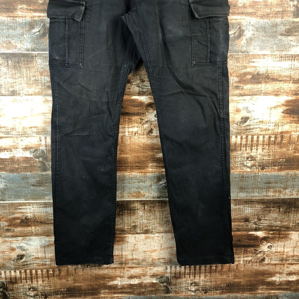 Japanese Brand Gladiator Black utility Cargo Multipocket Pants #A2590 Size US 31 - 3 Thumbnail