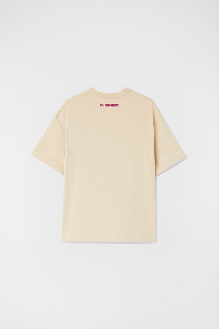 Jil Sander o1w1db10825 Print T-Shirt in Cream Size S / US 4 / IT 40 - 2 Thumbnail