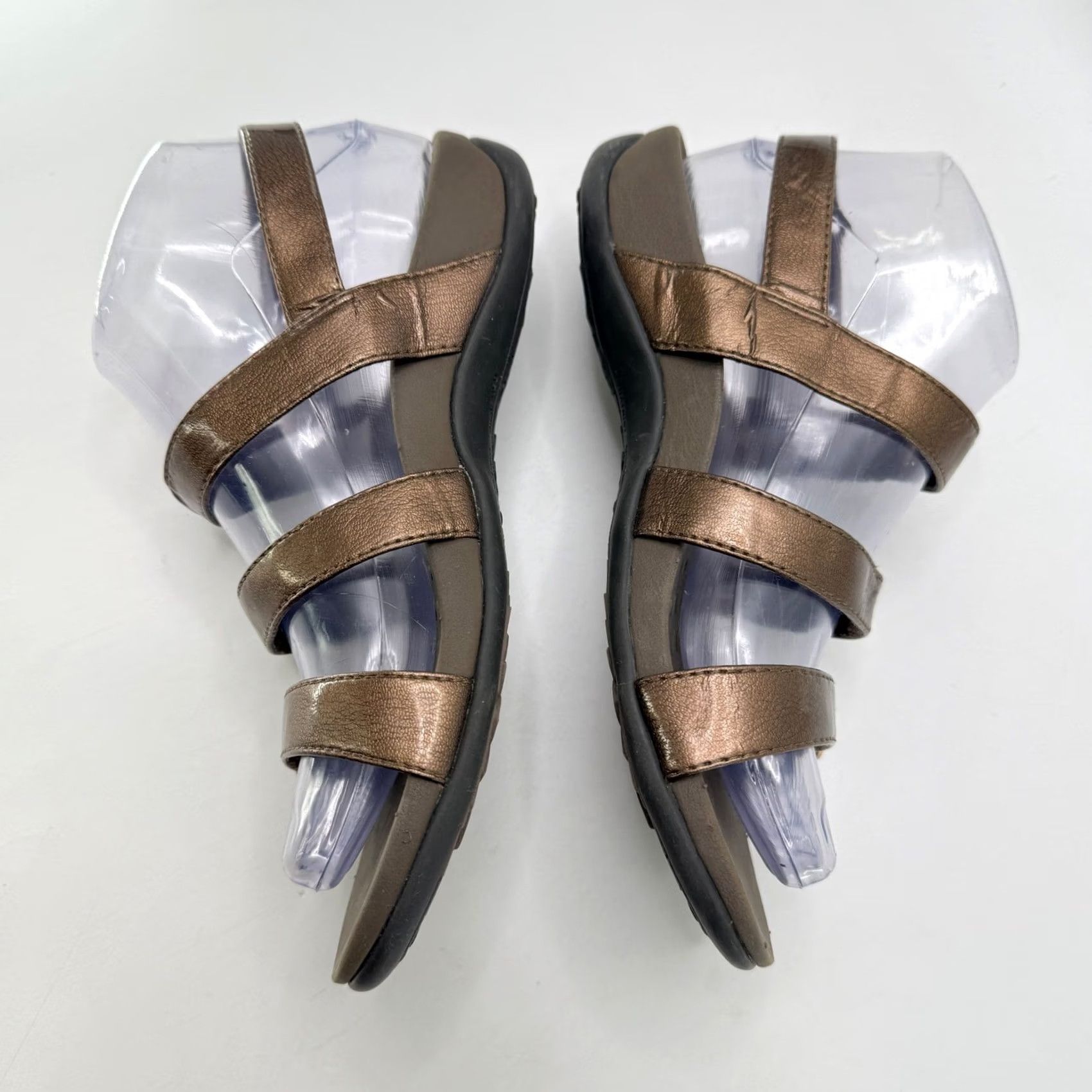 Vionic Vionic Sandals Strappy Bronze Metallic Leather Adjustable Strap Arch Support Cushion Women's 6 Casual Summer Travel Size US 6 / IT 36 - 5 Thumbnail