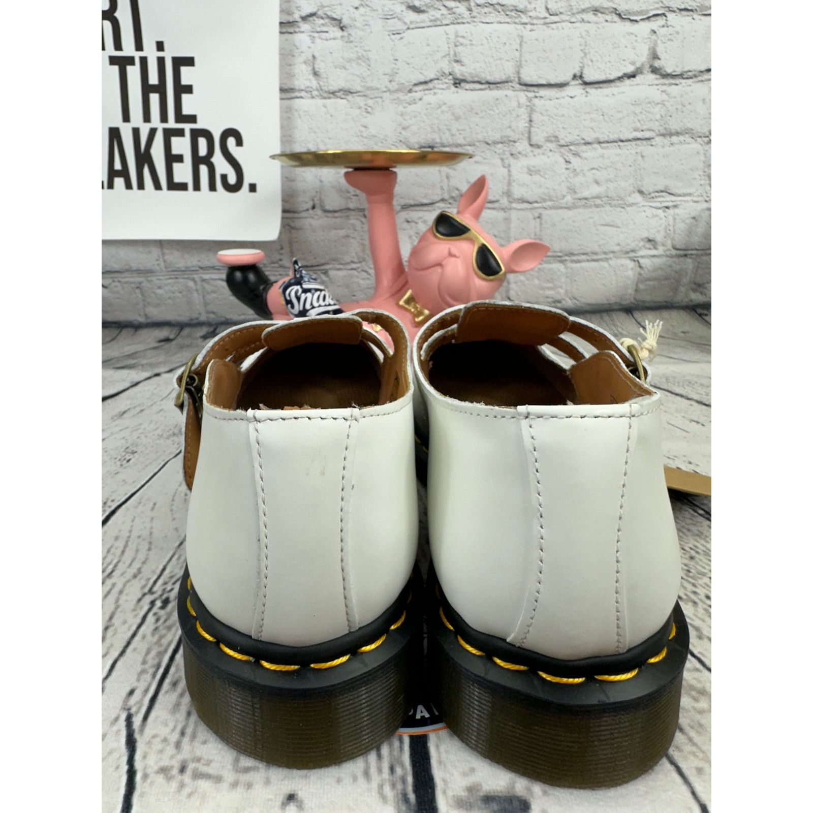 Dr. Martens Dr Martens Mary Jane Shoes Mens 9 | Womens 10 White Leather Size US 10 / IT 40 - 4 Thumbnail