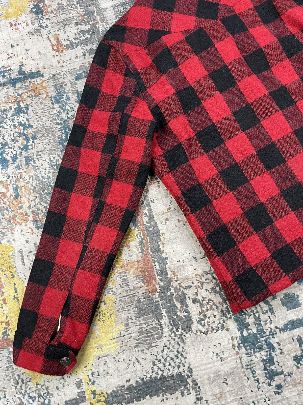 Japanese Brand SF Sanford Guaranteed Red Checkered Plaid Jacket Size US S / EU 44-46 / 1 - 7 Thumbnail