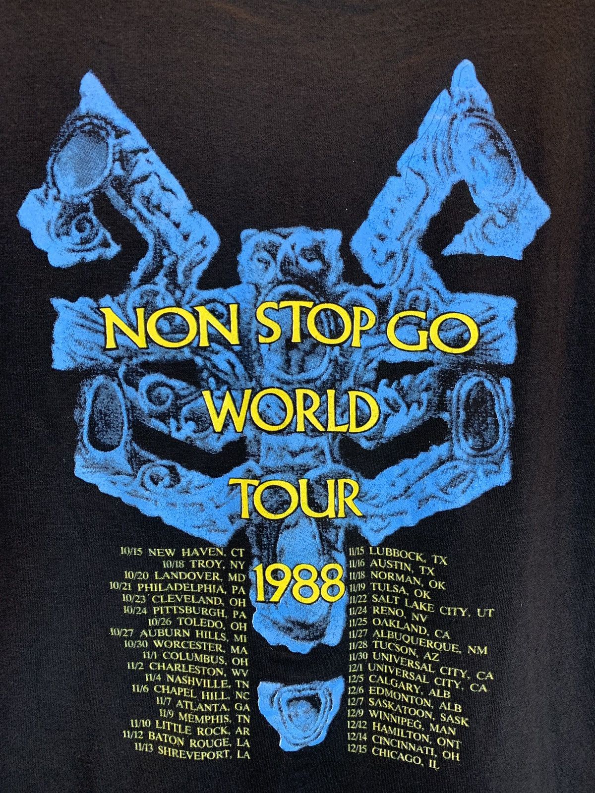 Band Tees × Led Zeppelin × Vintage RARE* Vintage Robert Plant 1988 Non Stop Go World Tour Shirt Size US L / EU 52-54 / 3 - 4 Thumbnail