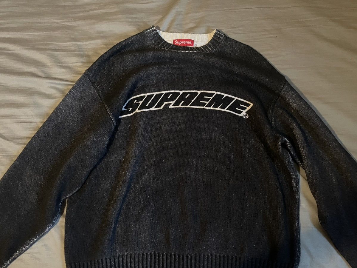 Supreme Supreme Printed Washed Sweater SS   Grailed