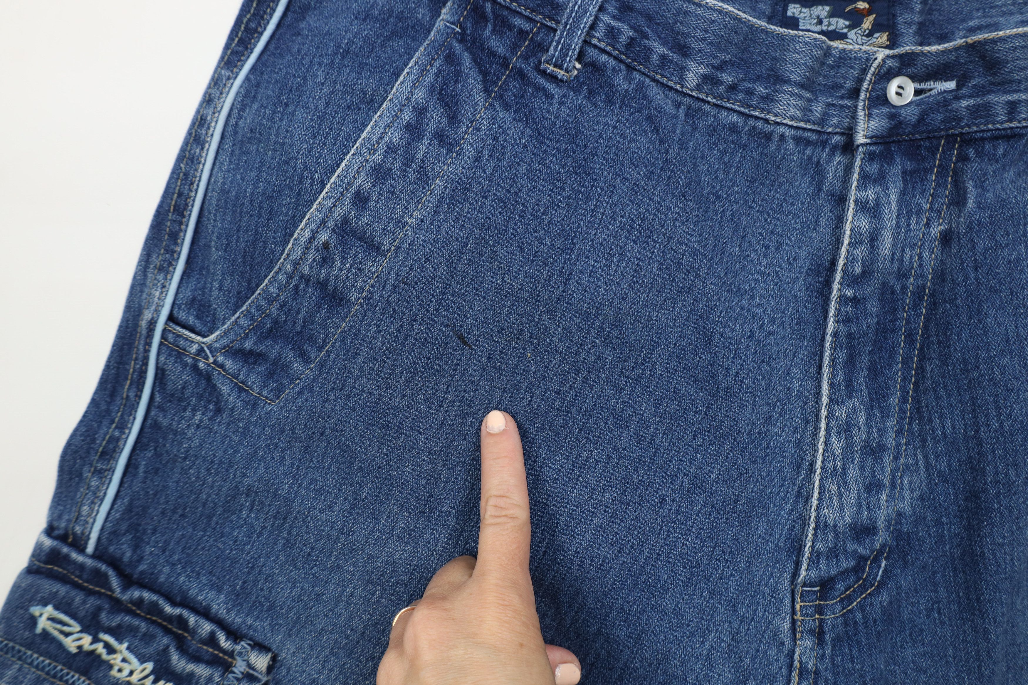 Vintage Vintage 90s Y2K Streetwear Baggy Hip Hop Denim Cargo Shorts Size US 40 / EU 56 - 7 Thumbnail