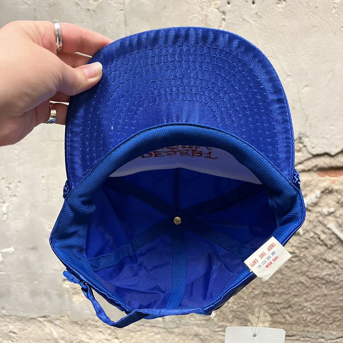 Vintage Vintage 1990s Silky Satin Blue Operation Desert Storm Hat Size ONE SIZE - 6 Thumbnail