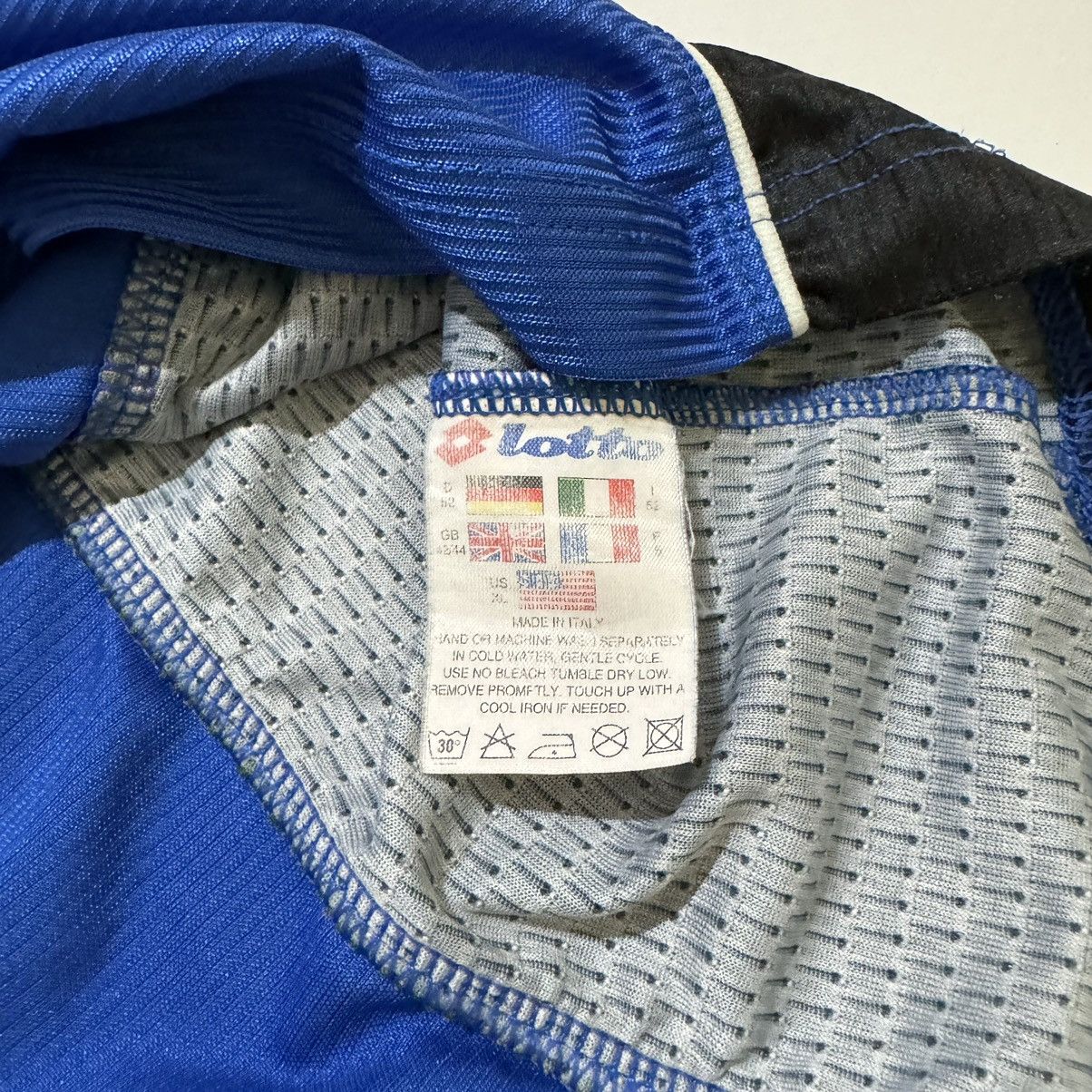 Lotto Vintage 90’s Template Blue Football Soccer Jersey