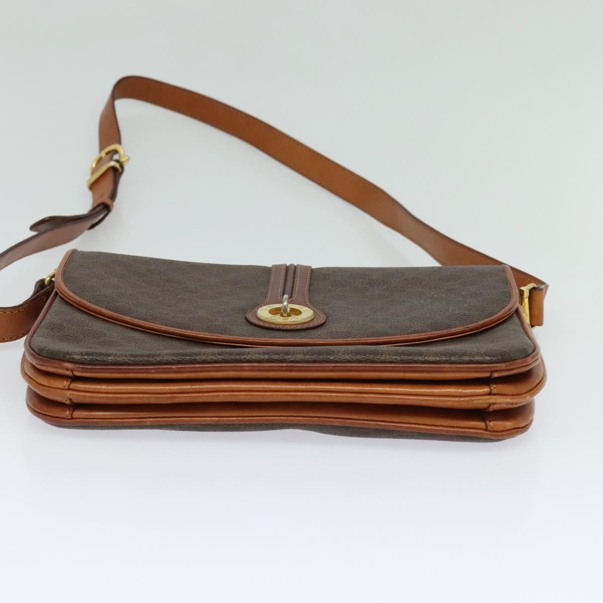 Celine CELINE Macadam Canvas Shoulder Bag Pvc Leather Brown Gold Size ONE SIZE - 9 Thumbnail