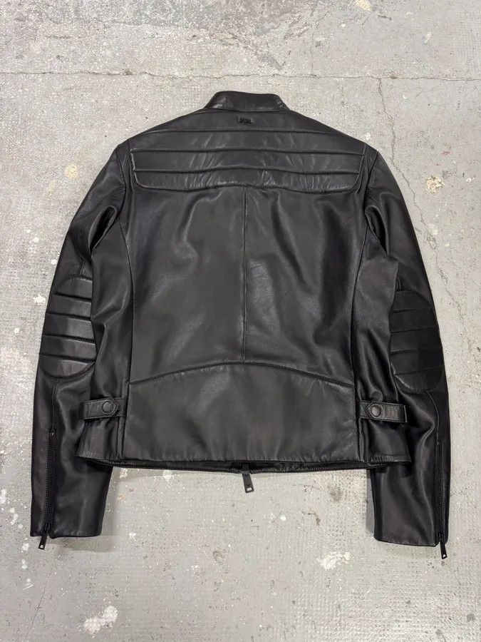 Emporio Armani FW2018 Emporio Armani Biker Padded Black Leather Jacket Size US M / EU 48-50 / 2 - 2 Thumbnail