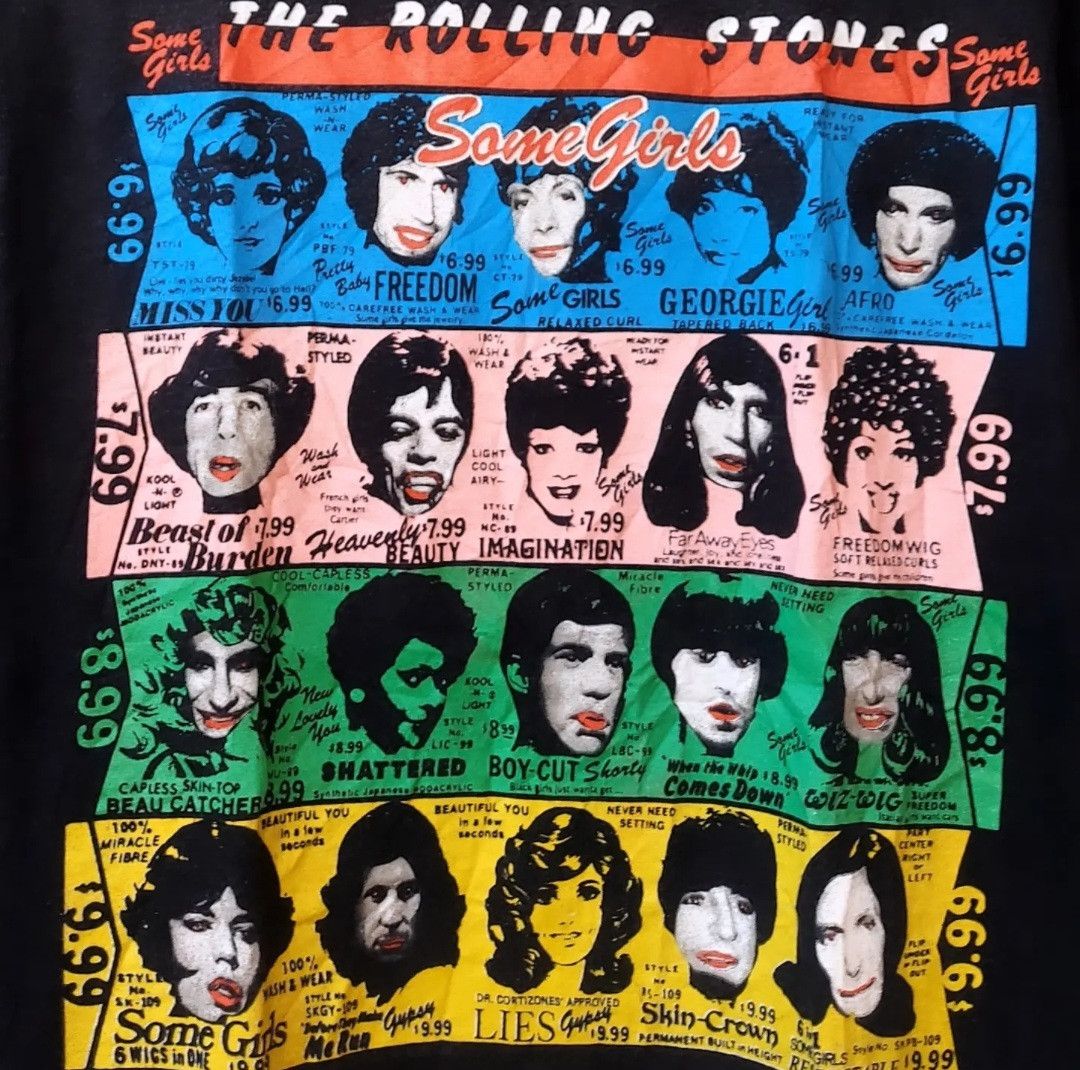 Band Tees Rare Find🔥 Vtg 80s The Rolling Stones Some Girls Tshirt Size US L / EU 52-54 / 3 - 3 Thumbnail