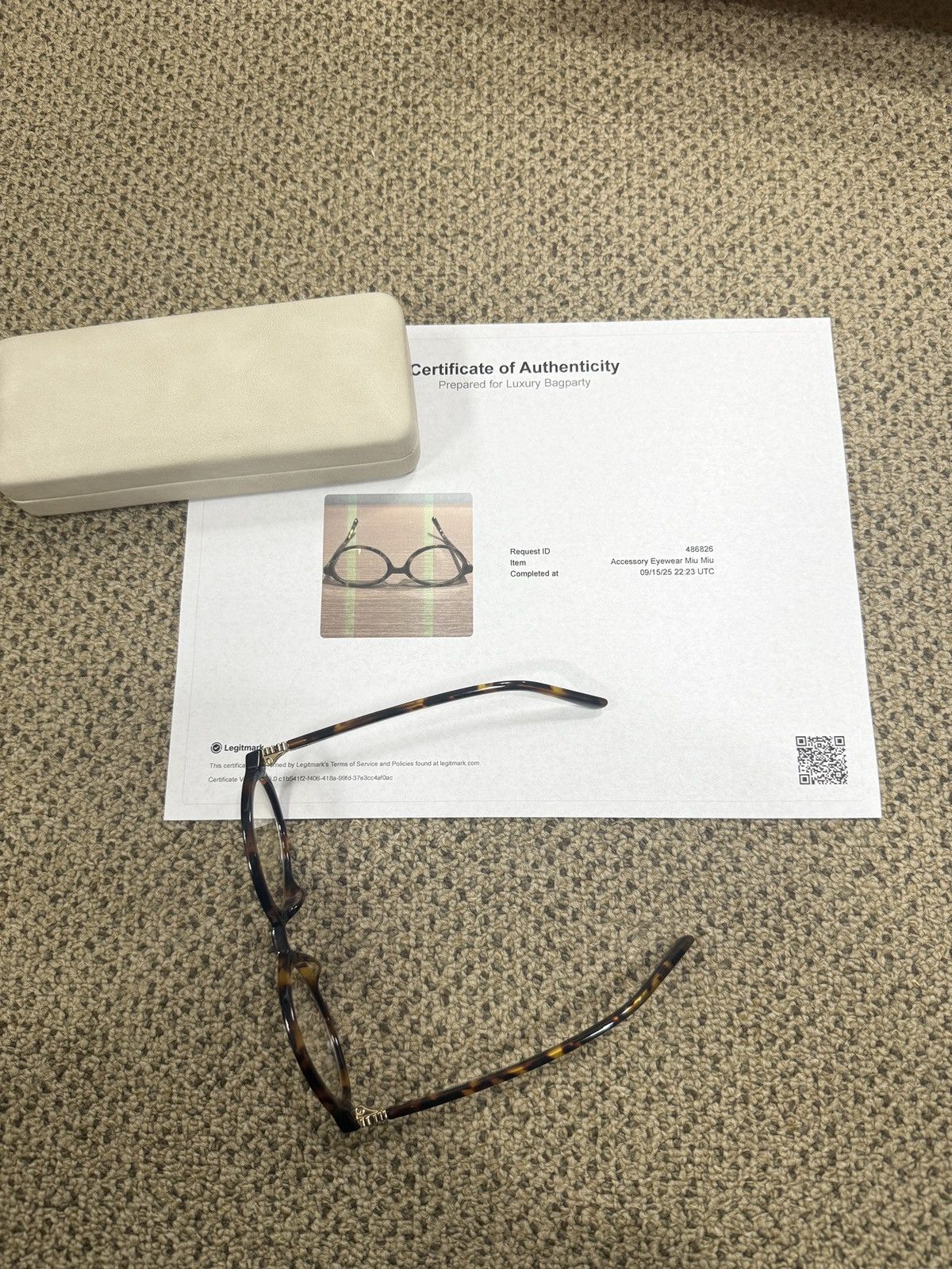 Miu Miu Miu Miu Oval Tortoiseshell Glasses Size ONE SIZE - 9 Thumbnail