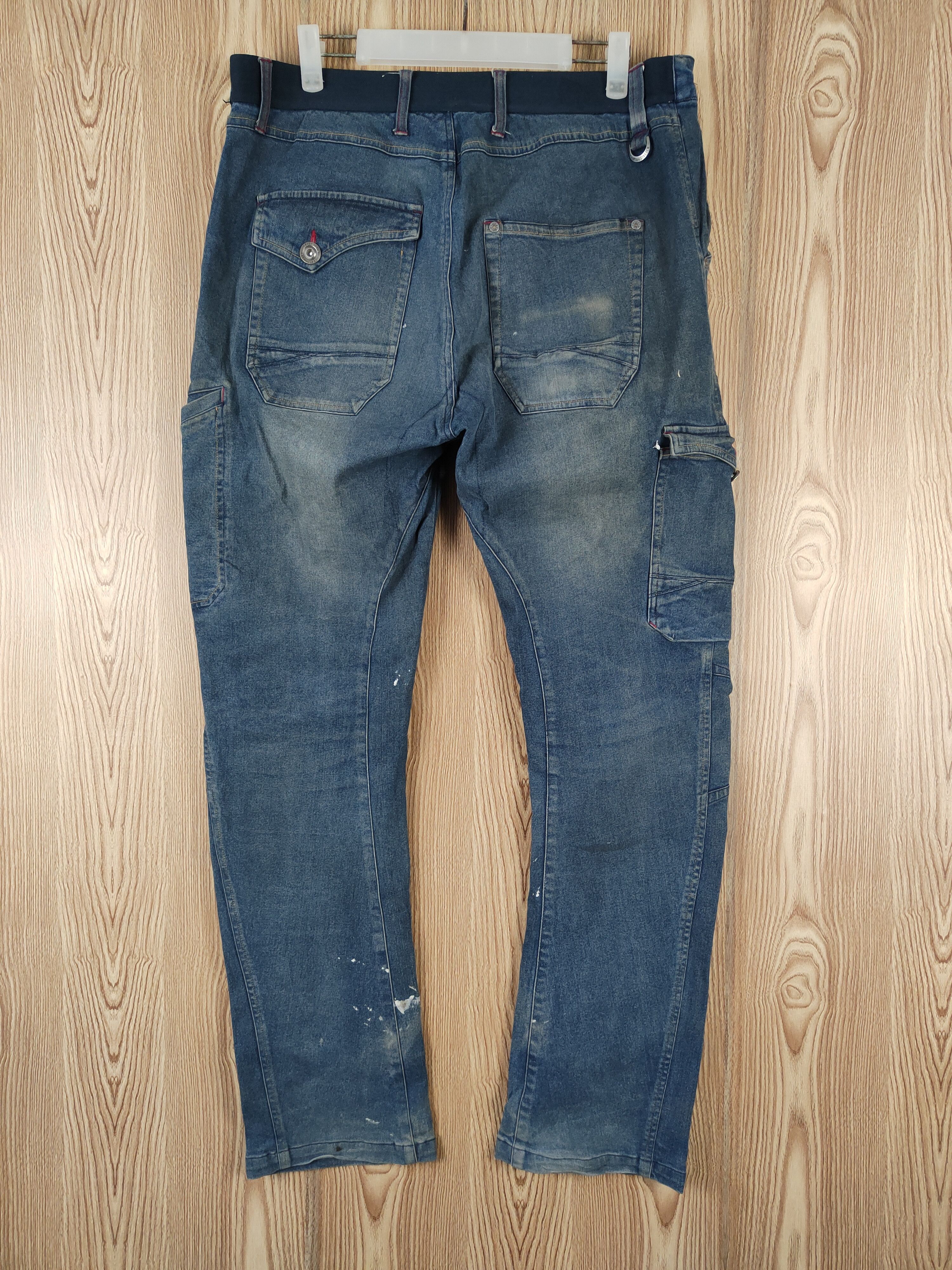 Japanese Brand FieldCore Blue Distressed Ripped Jeans #W098 Size US 34 / EU 50 - 7 Thumbnail