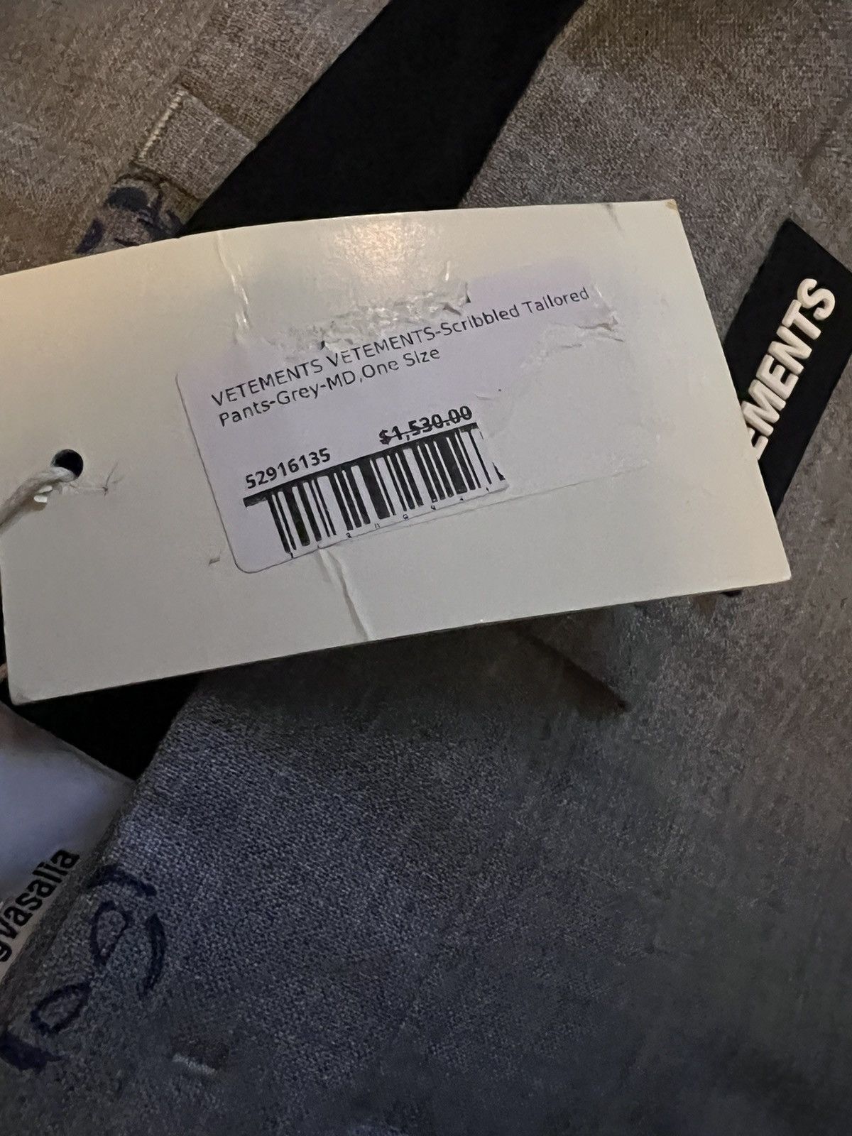 Vetements VETEMENTS Scribble Print Tailored Pants M Size 28" / US 6 / IT 42 - 9 Thumbnail