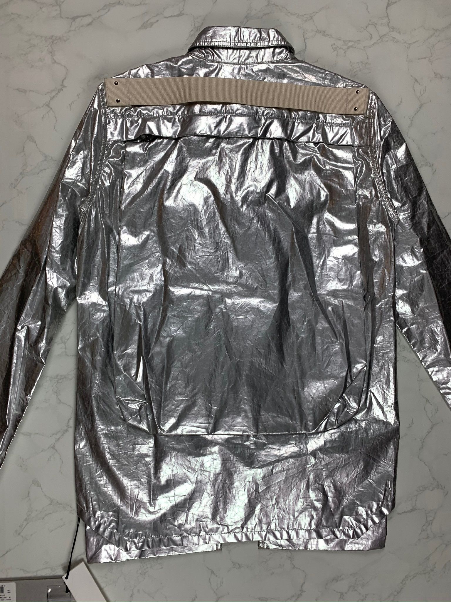 Rick Owens × Rick Owens Drkshdw 🔥80% OFF🔥 Rick Owens Silver Cargo Pocket Overshirt Size US XS / EU 42 / 0 - 17 Thumbnail