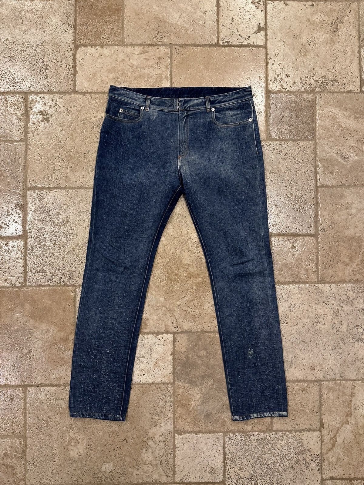 Maison Margiela Maison Margiela FW15 Pilled Distressed Blue Denim Jeans Size US 34 / EU 50 - 10 Thumbnail