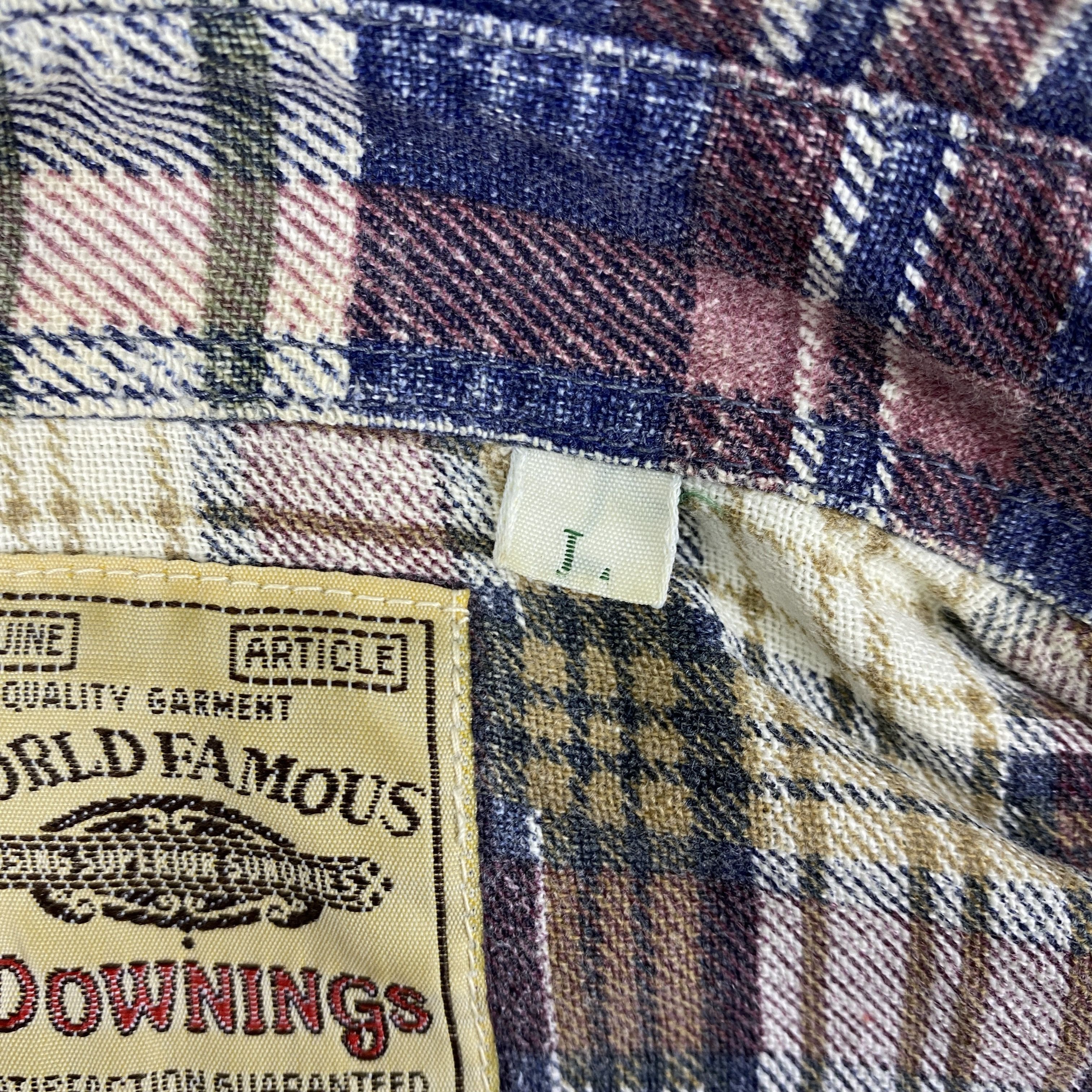 Japanese Brand Vintage Japanese Brand Downings Flannel Button Up- J483 Size US L / EU 52-54 / 3 - 7 Thumbnail