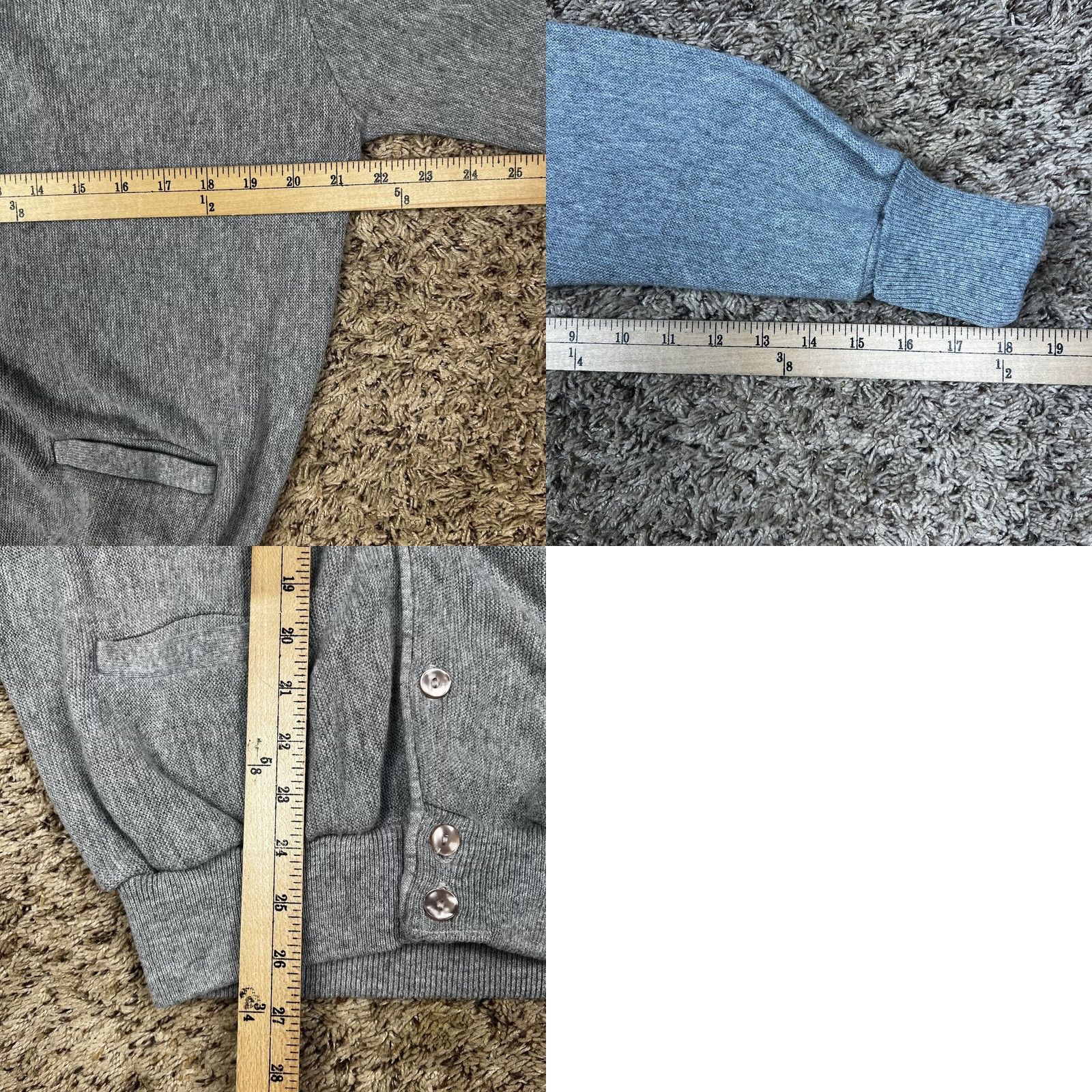 Jockey VINTAGE Jockey Cardigan Sweater Mens Medium V-Neck Button Front 80s Gray Made in USA Size US M / EU 48-50 / 2 - 8 Thumbnail
