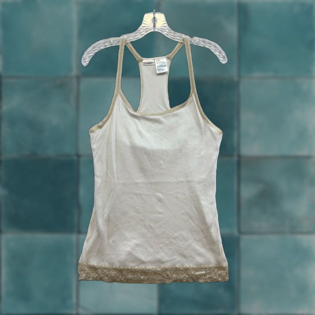 Vintage VINTAGE Y2K Camisole Tank Top White Lace Boho Grunge Whimsigoth Shirt Womens L Size L / US 10 / IT 46 - 1 Thumbnail