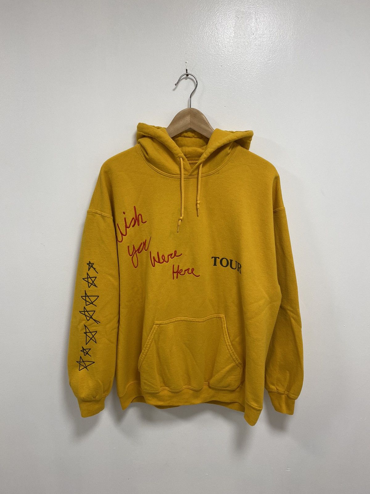 image of Tour Tee x Travis Scott Astroworld Tour Hoodie in Yellow, Men's (Size Medium)