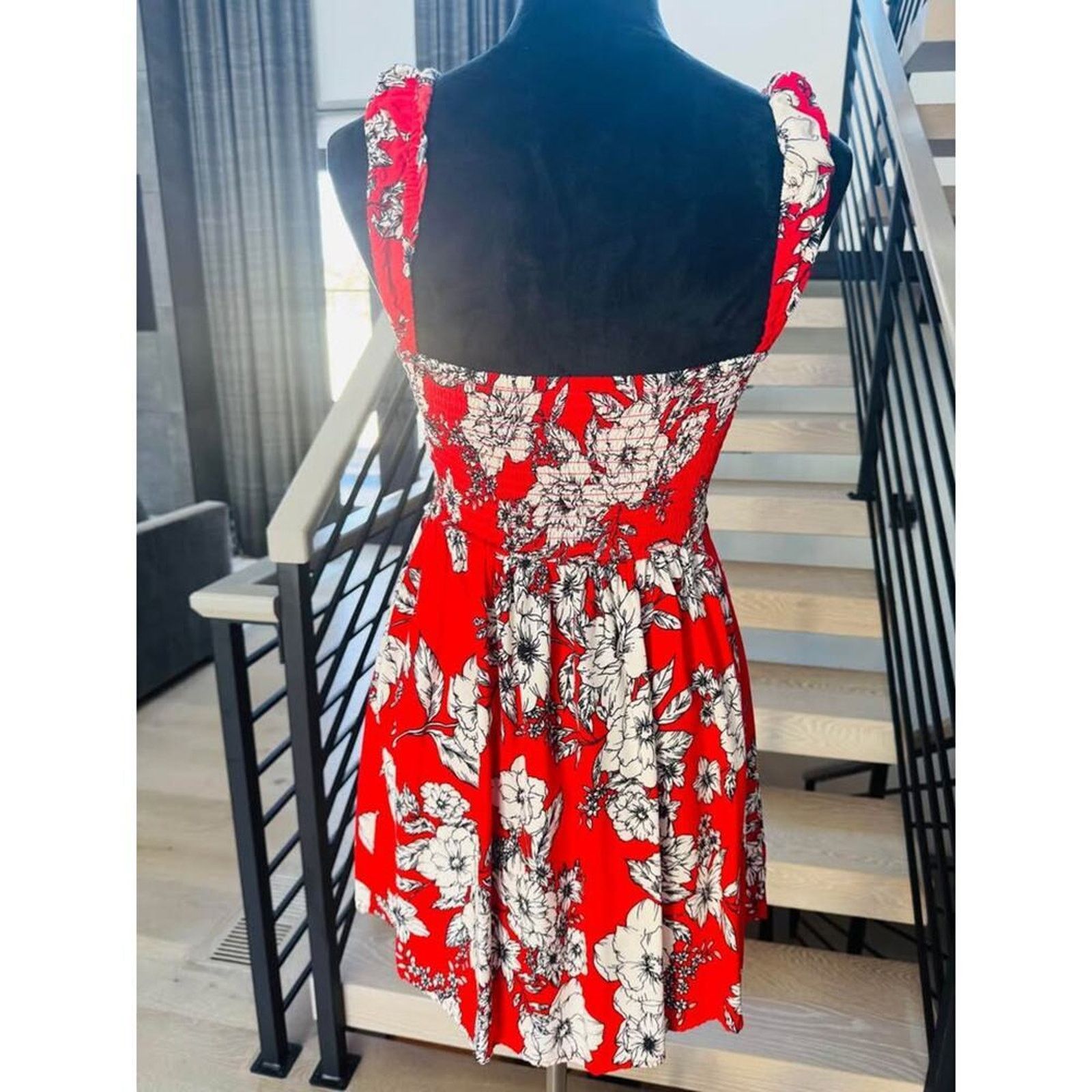 Other New Y2K Summer Vacation Red dress with flowers size S Size S / US 4 / IT 40 - 3 Thumbnail