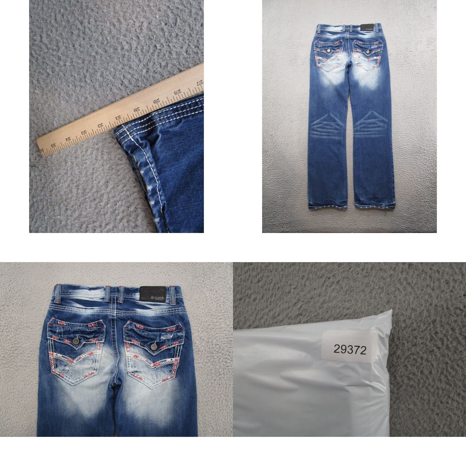 Vintage CJ Black Premium Jeans Bootcut Mens Size 30 Inseam 32 Stretch Blue Flap Pocket Size US 30 / EU 46 - 9 Thumbnail