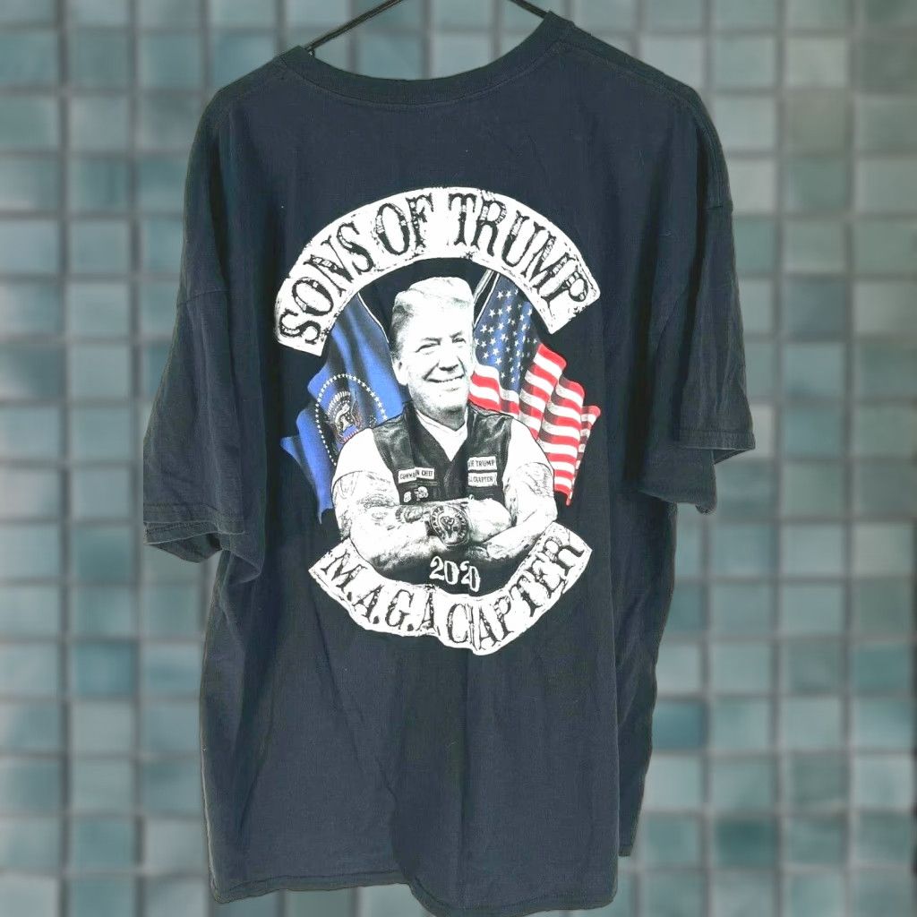 Gildan Gildan Mens T-Shirt 3XL Black Son Of Trump 2020 M.A.G.A. Chapter Graphic Short Sleeve Crew Neck USA Shirt Size US XXL / EU 58 / 5 - 1 Thumbnail