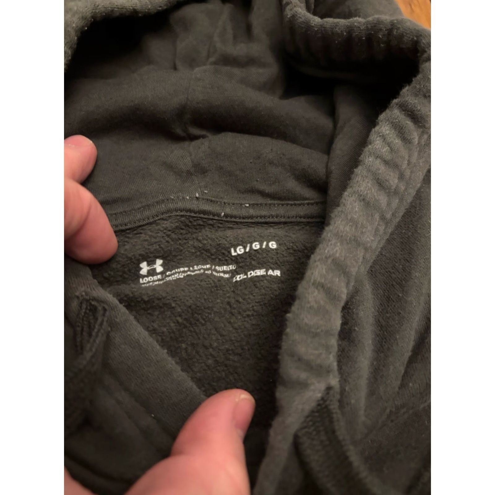 Under Armour Under Armour Storm Hoodie Sweatshirt Loose Fit Mens Large Gray Logo Pullover Hooded Moisture Wicking Pockets Thermal Sport Size US L / EU 52-54 / 3 - 2 Thumbnail