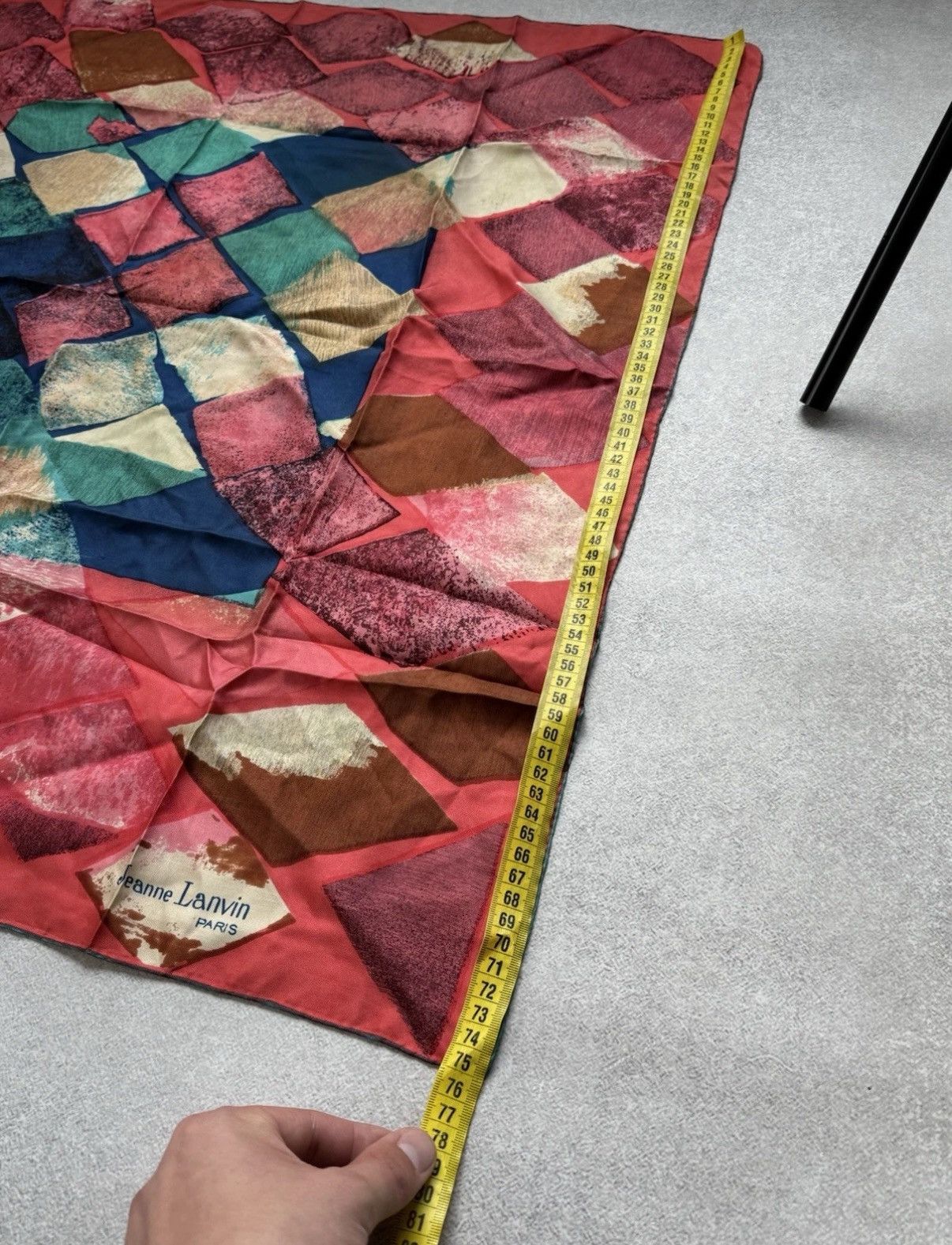 Lanvin JEANNE LANVIN Paris Rare Print Silk Handkerchief Scarf Size ONE SIZE - 7 Thumbnail