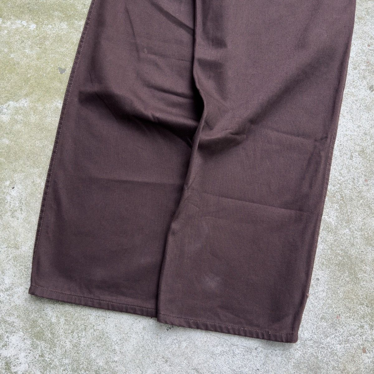 JNCO VINTAGE INTERSTATE BAGGY BROWN WIDE LEG DENIM SKATER JEANS Size US 35 - 14 Thumbnail
