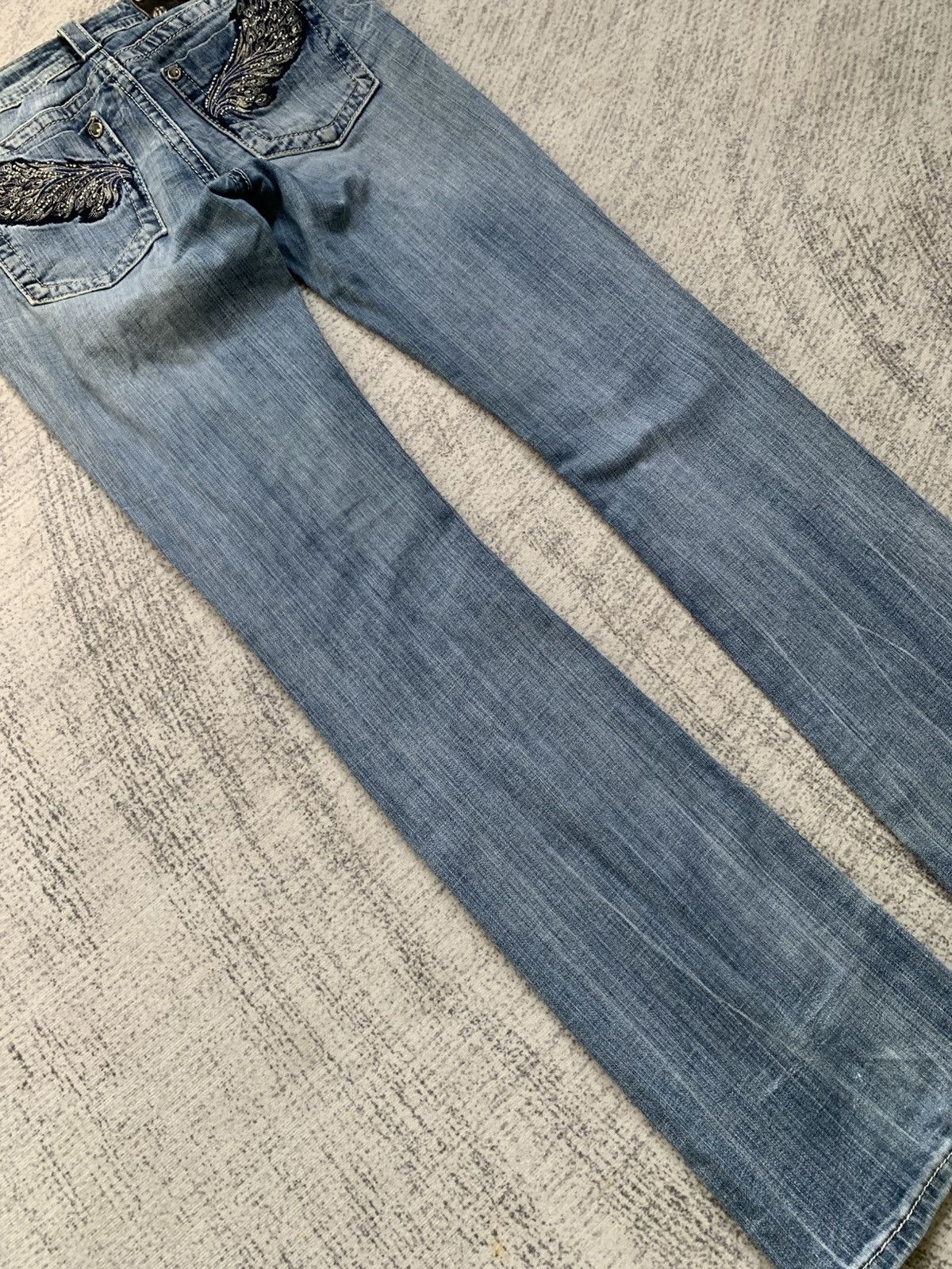 Hysteric Glamour × Miss Me × Rock Revival Miss Me Bootcut Chrome Heart Inspired Jeans Size 30" / US 8 / IT 44 - 10 Thumbnail