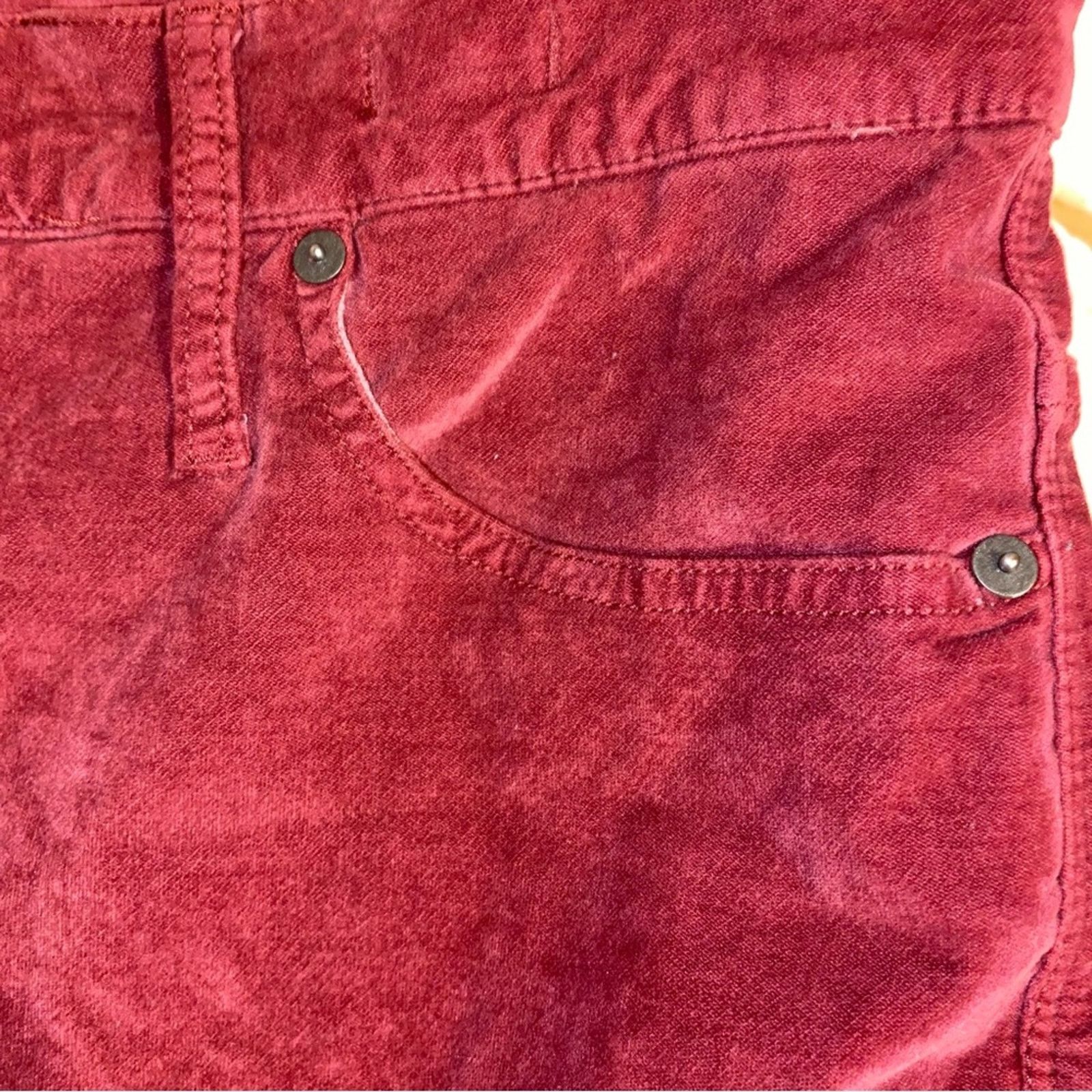 Madewell Madewell 10” High Rise Jeans Smoky Red Stretch Velvet 35 Size 35" - 11 Thumbnail