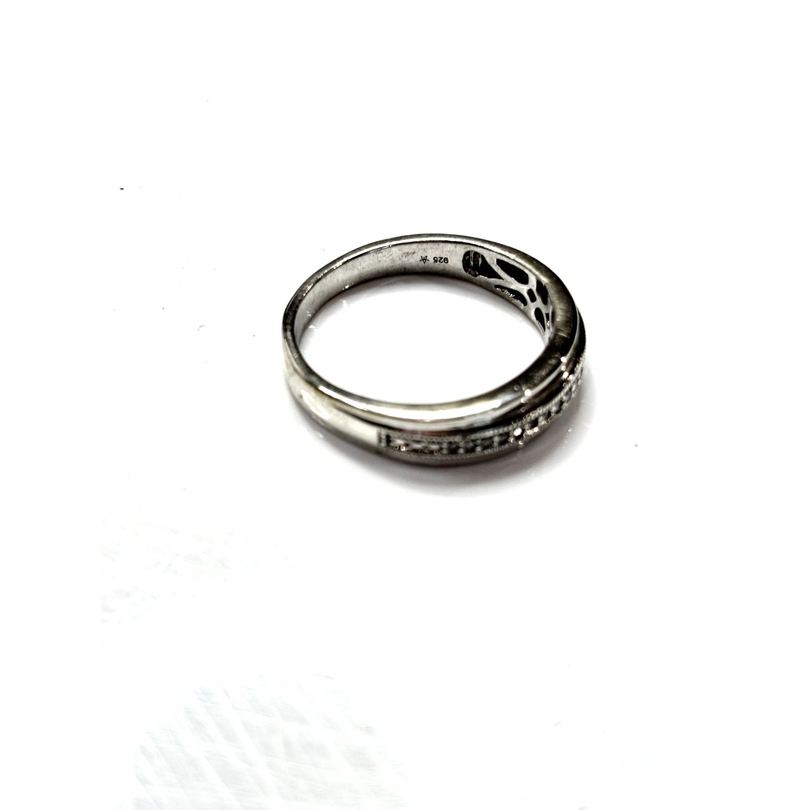Sterling Silver STERLING SILVER Men's Diamond Channel Wedding Band Sz 10 Size ONE SIZE - 3 Thumbnail