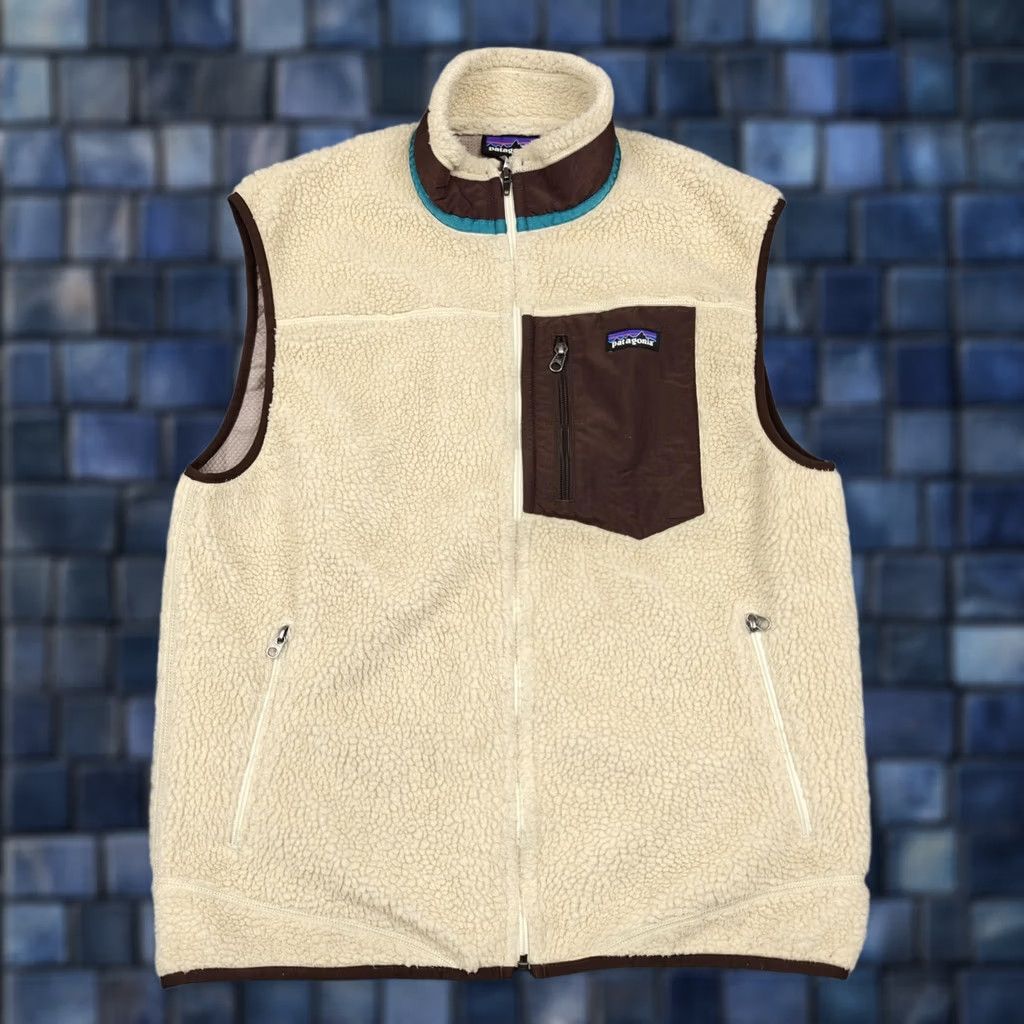 Patagonia VINTAGE Patagonia Vest Mens Large White Retro-X Fleece Full Zip Pockets Outdoor Lined Size US L / EU 52-54 / 3 - 1 Thumbnail
