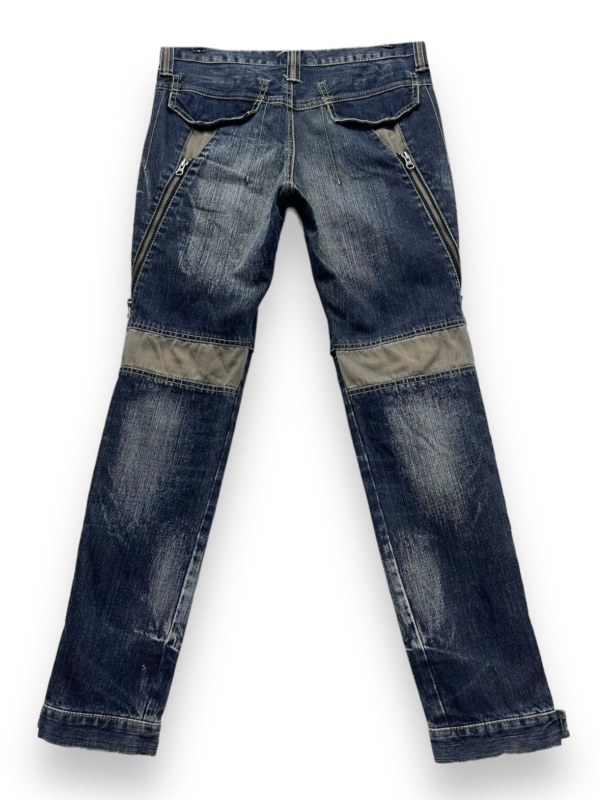 PPFM 🔥FYE🔥PPFM Punk MultiZipper Hybrid Denim Bush Pants Size US 30 / EU 46 - 6 Thumbnail