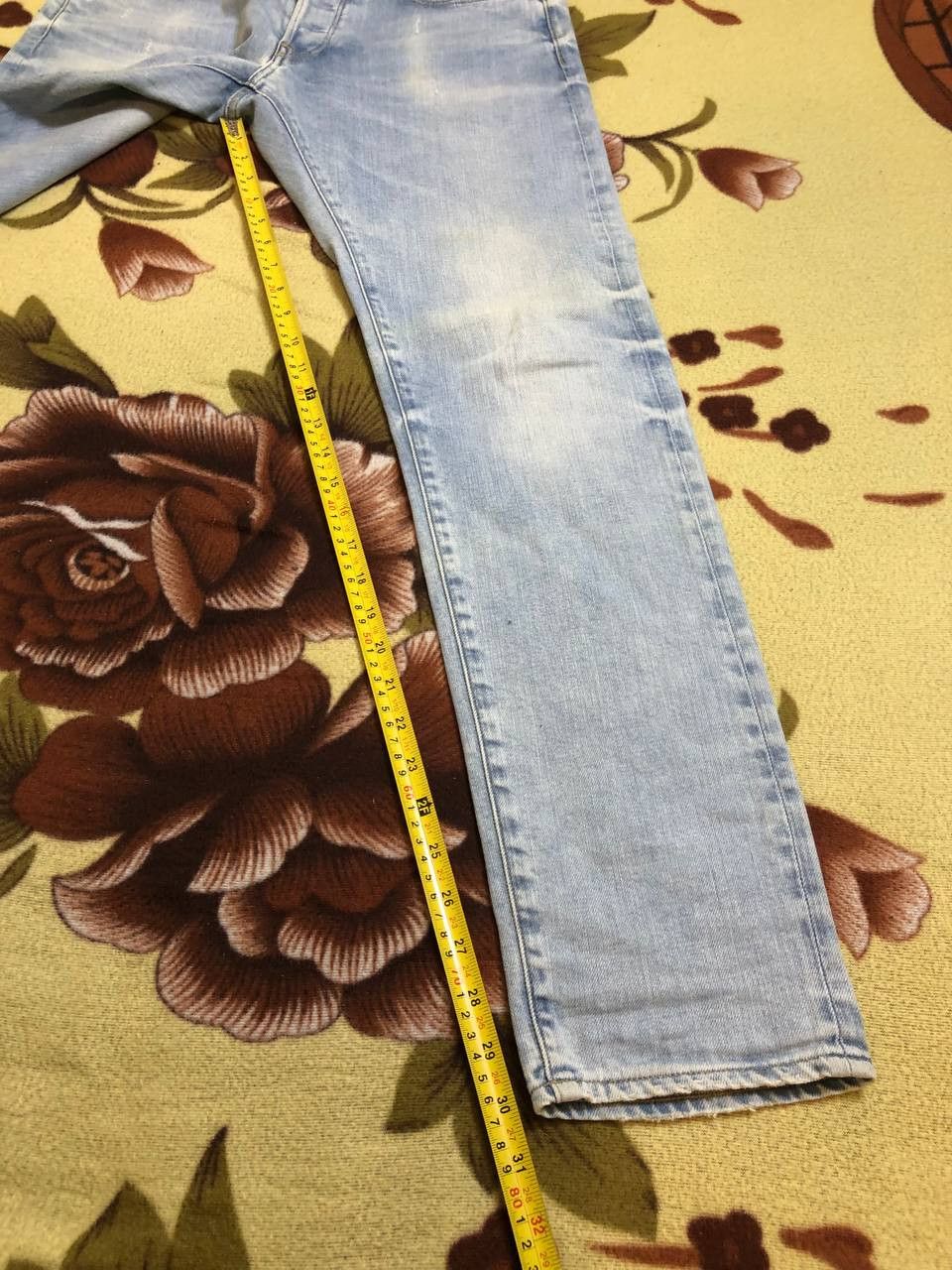 G-Star G-STAR RAW 3301 Slim Jeans Distressed Faded Rare Size US 31 - 12 Thumbnail