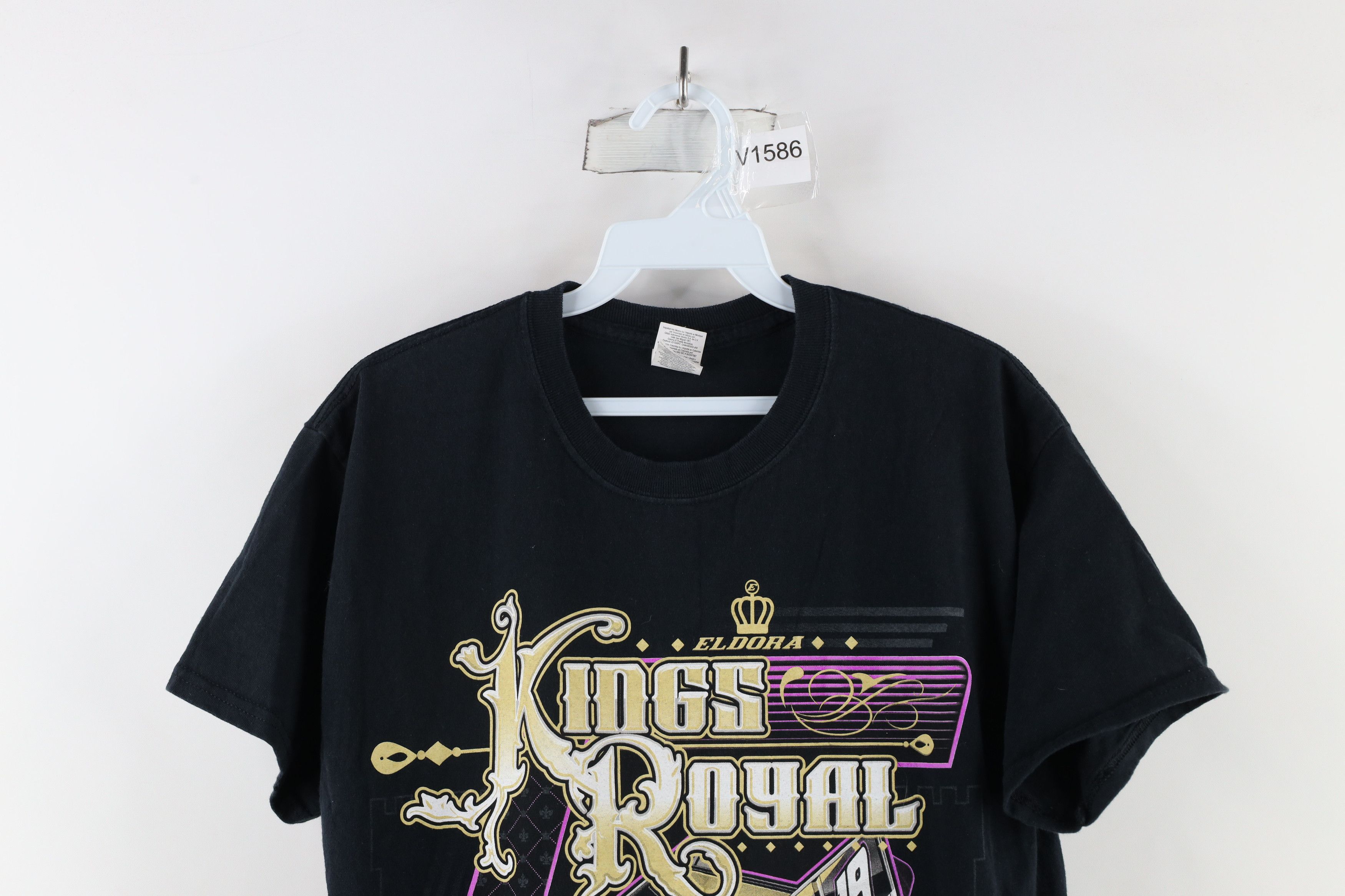 Vintage Streetwear Speedway Car Racing Kings Royal T-Shirt Black Size US M / EU 48-50 / 2 - 2 Thumbnail