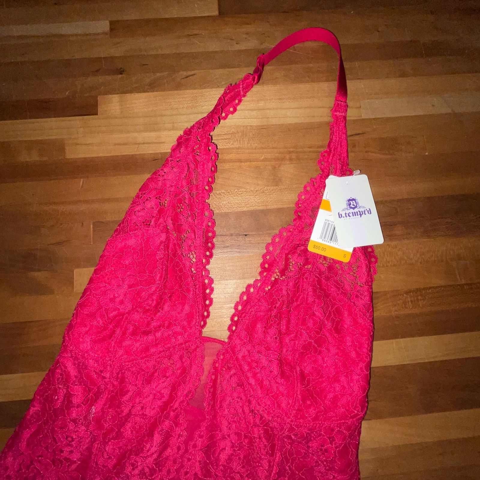 NO ID Wacoal Women's Ciao Bella Lace Teddy - Persian Red - Size S Size S / US 4 / IT 40 - 8 Thumbnail