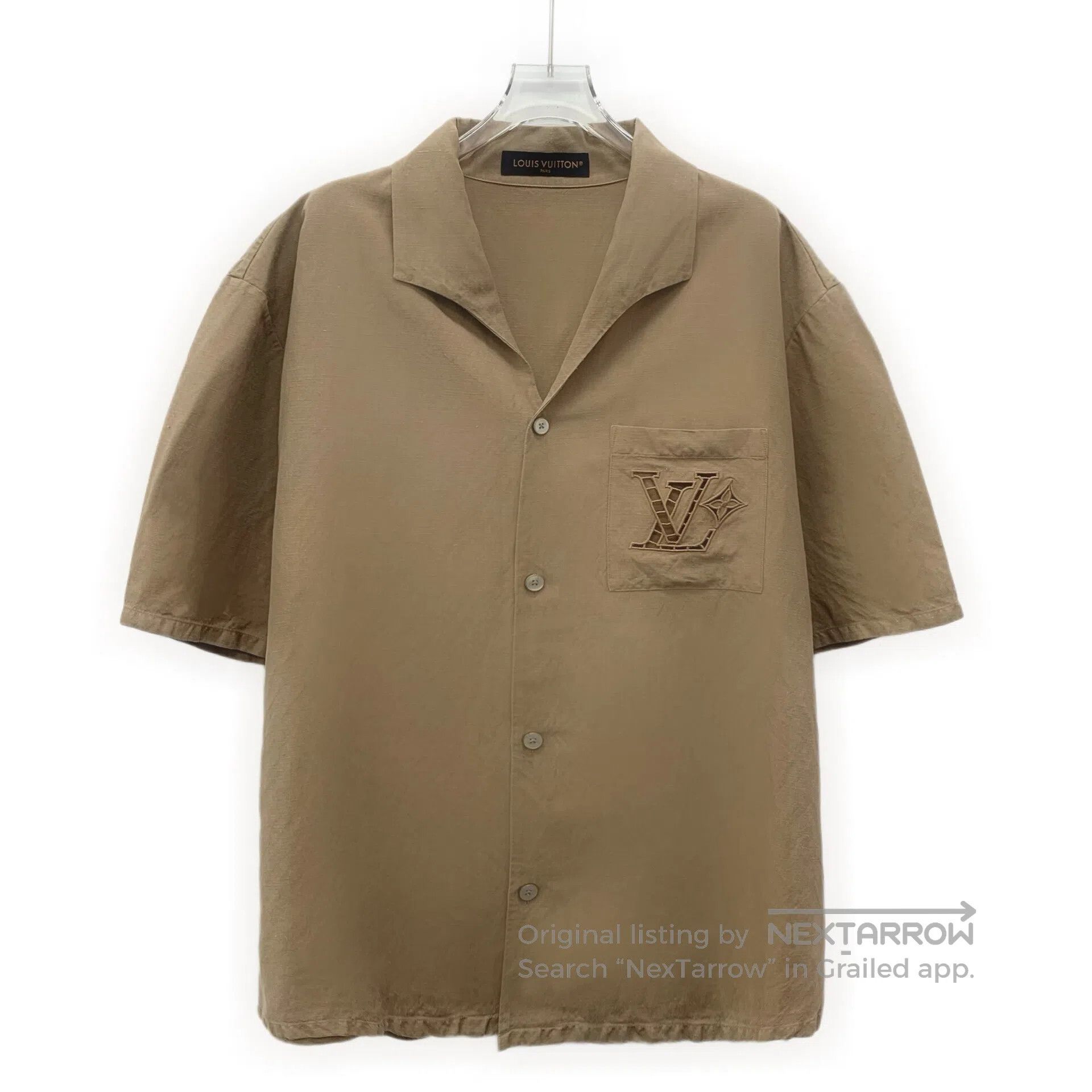 Louis Vuitton Louis Vuitton Brown Pocket Logo Embroidered Hemp Lapel Sin Size US XXL / EU 58 / 5 - 1 Thumbnail